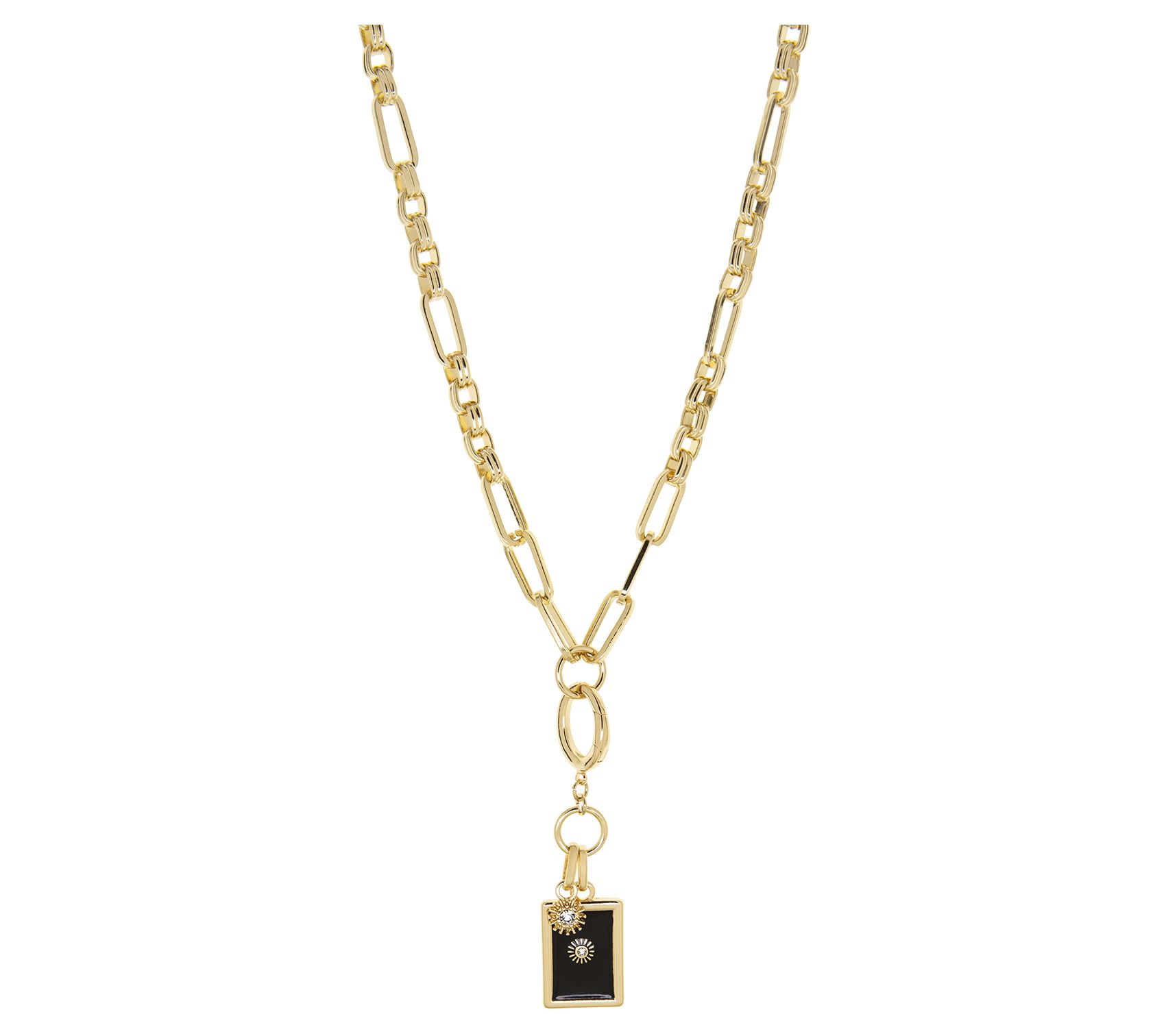 Marlyn Schiff Rectangle Drop Charm Necklace