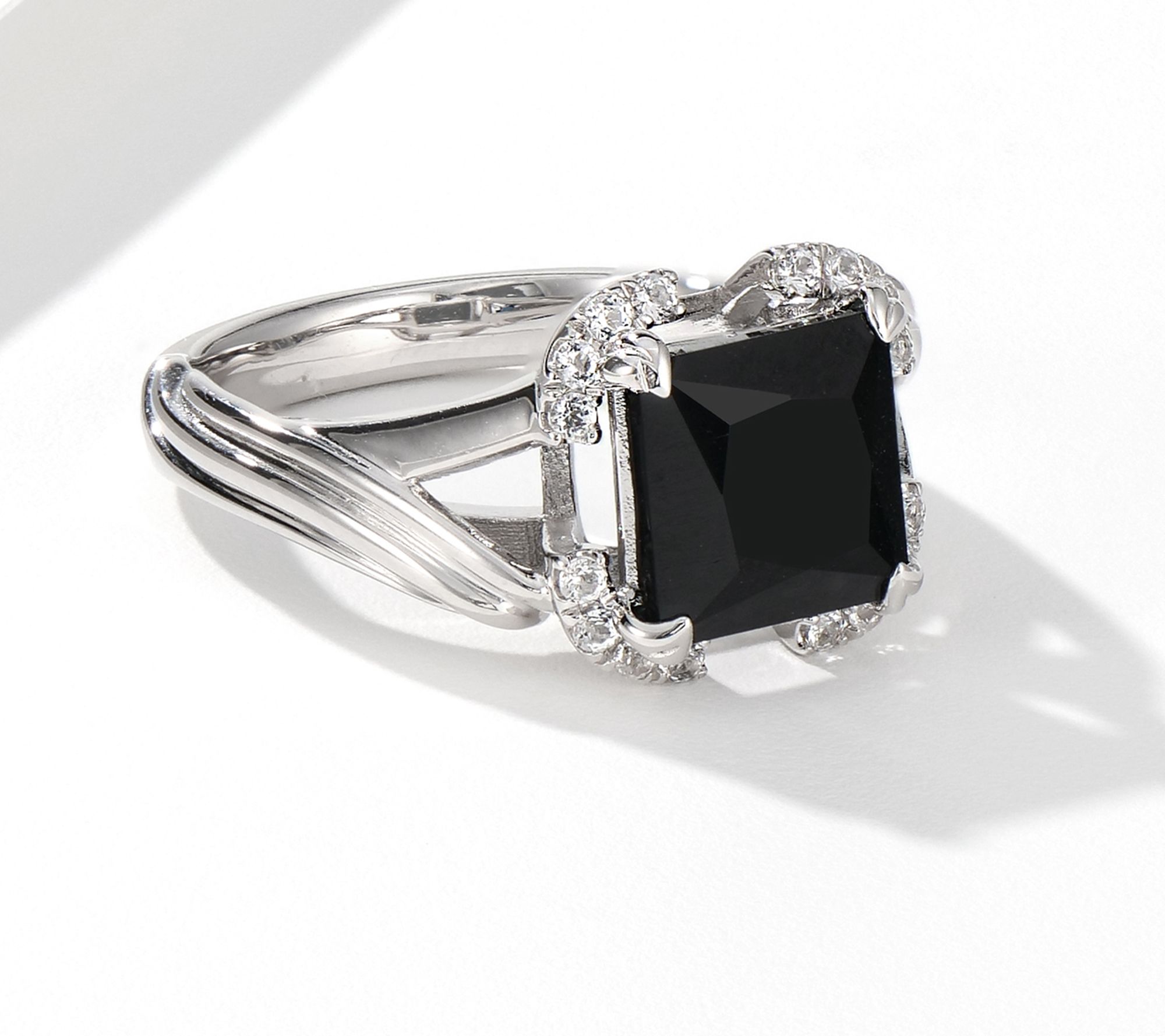  Christian James by Scott Grimes Sterling Silver Princess Cut Ripple Ring