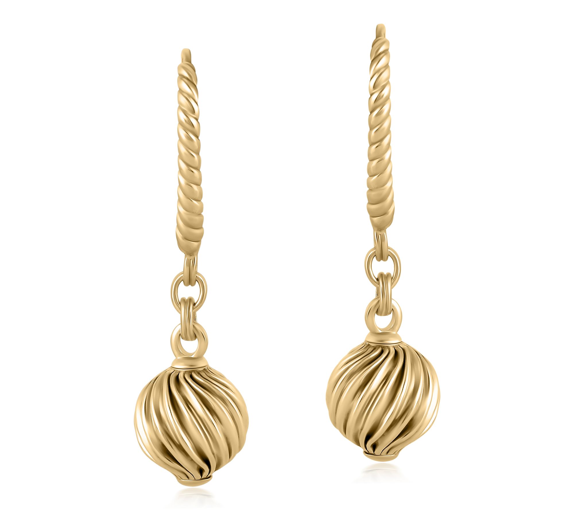 Christian James by Scott Grimes 14K Clad Bead Drop Earrings