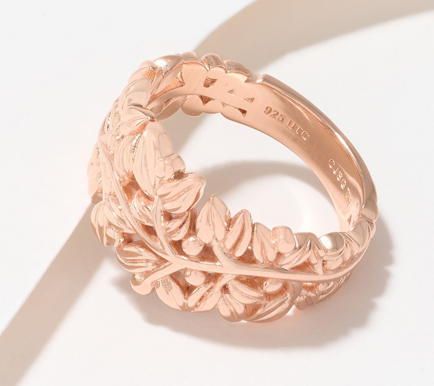 Christian James by Scott Grimes 14K Rose Gold Clad Legacy Peace Ring