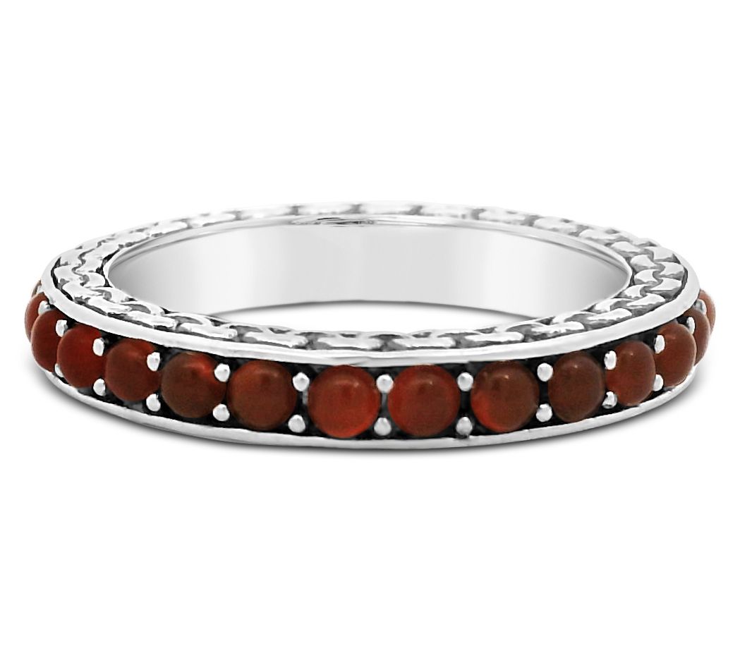 Tiffany Kay Studio Sterling Purl Knit GemstoneEternity Ring