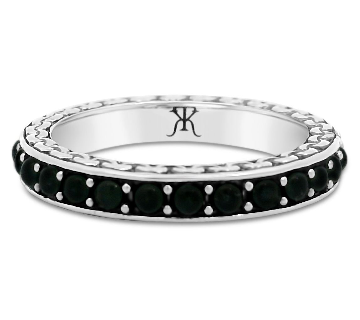 Tiffany Kay Studio Sterling Purl Knit GemstoneEternity Ring