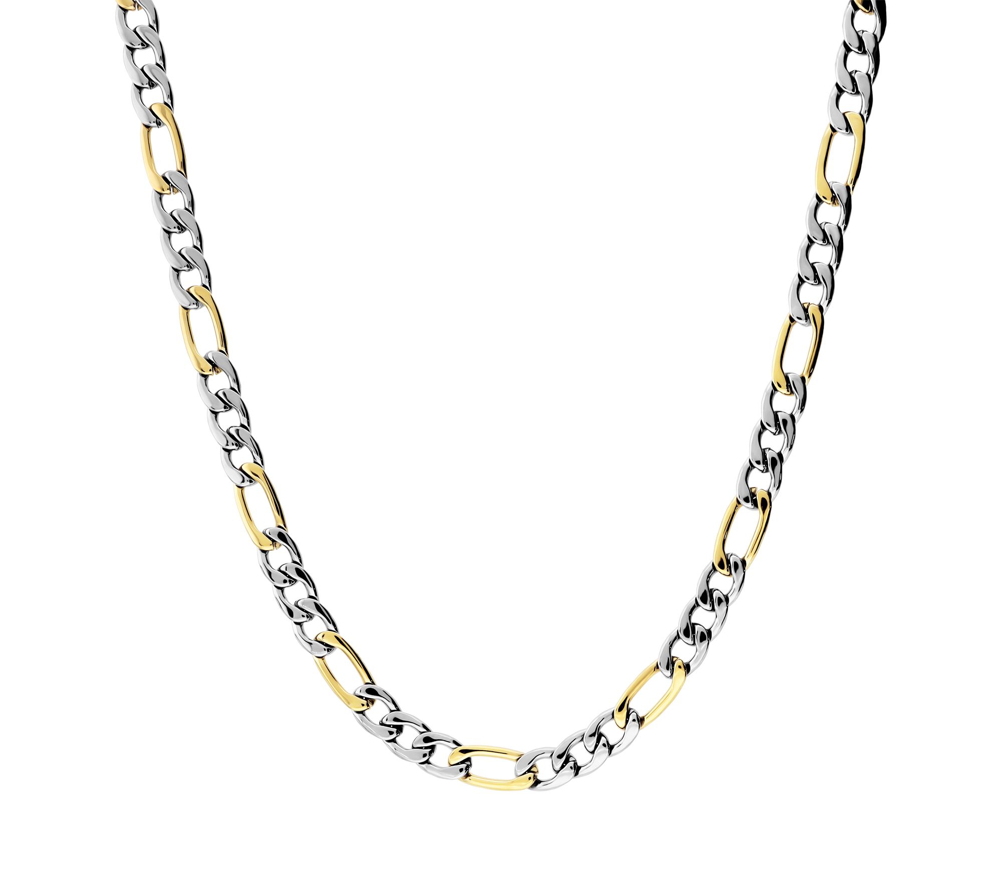 Steel By Design Two-Tone 22" Figaro Chain Necklace