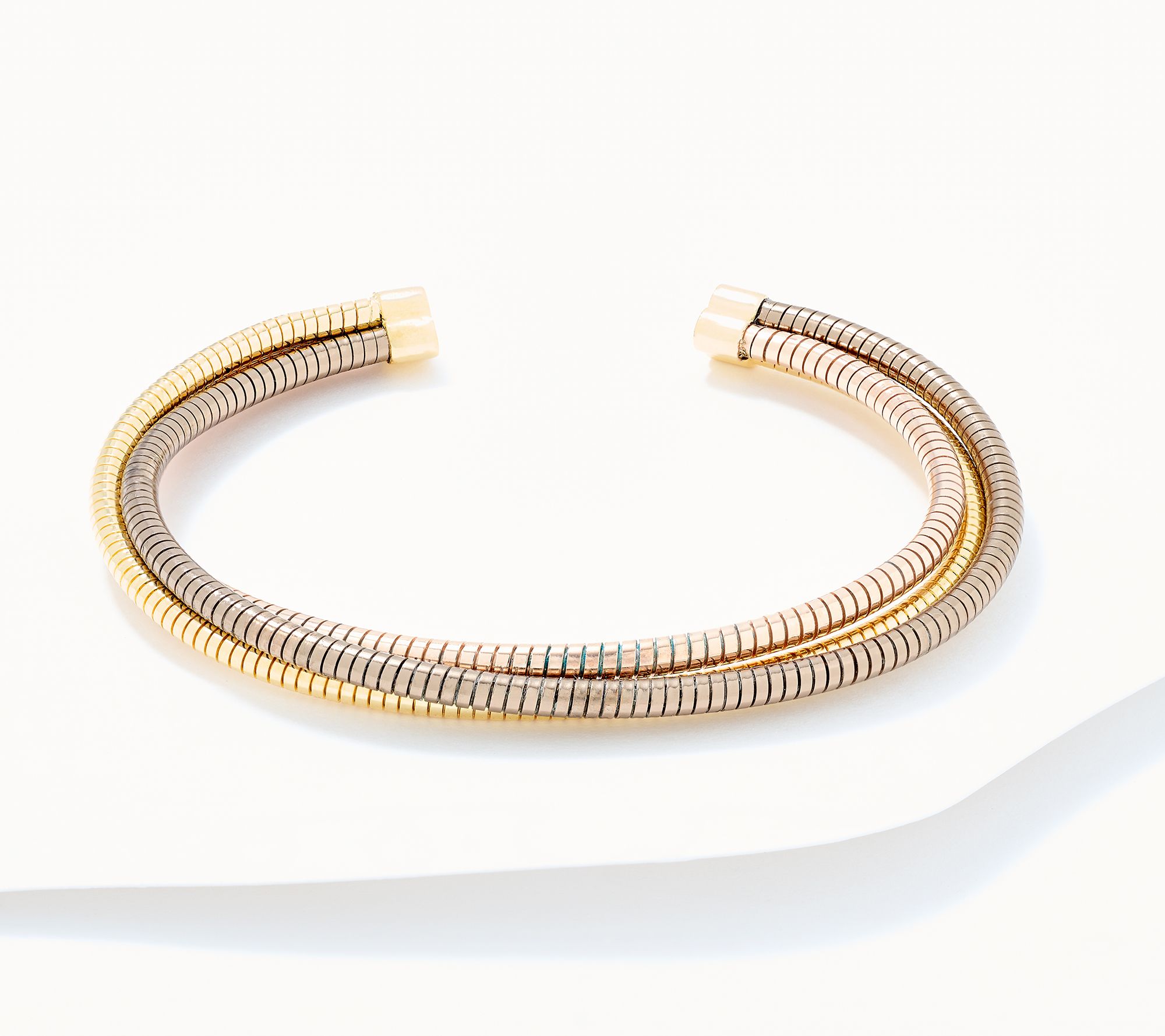 "As Is" David Markstein Bronze 3 Strand Wrapped Tubogas Cuff Bracelet
