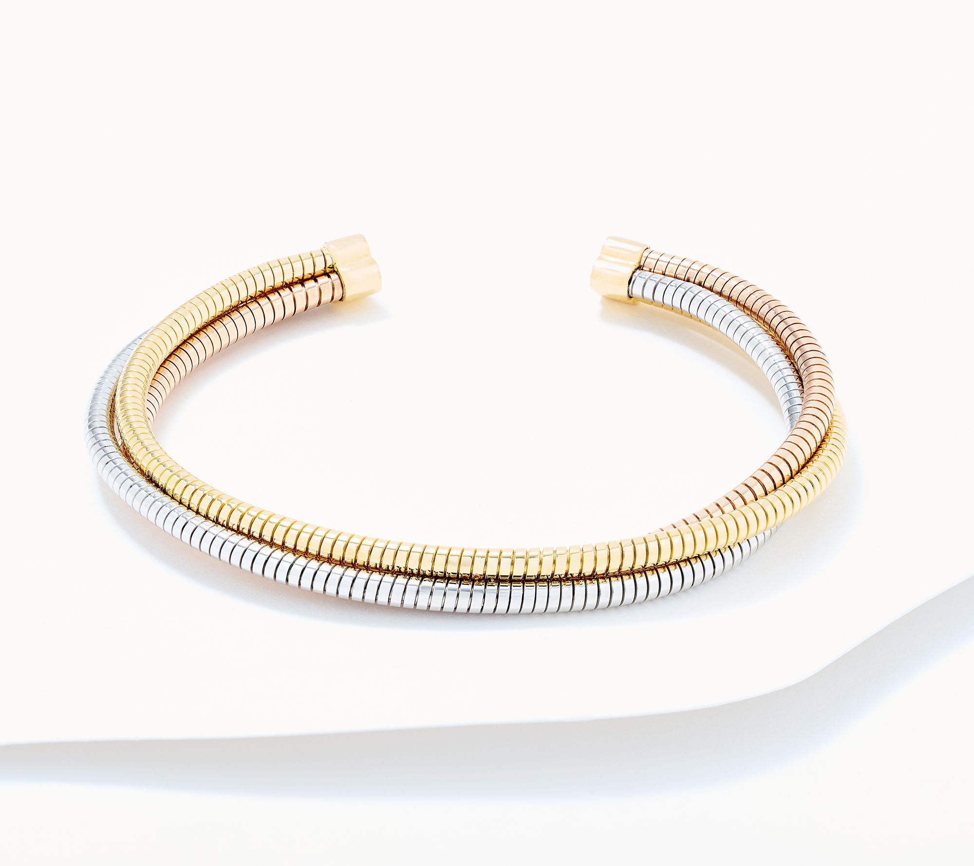 "As Is" David Markstein Bronze 3 Strand Wrapped Tubogas Cuff Bracelet