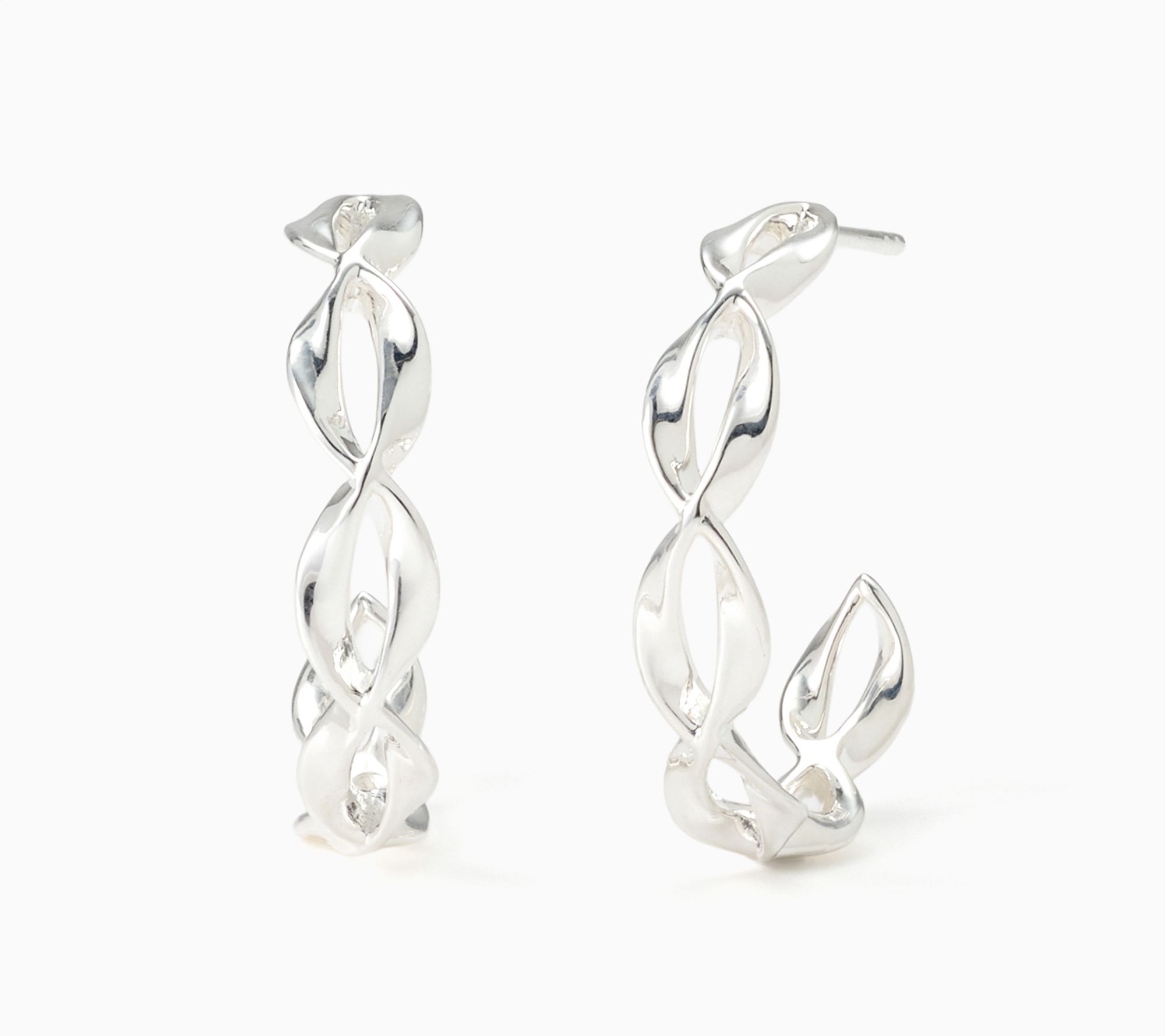 Christian James by Scott Grimes Sterling Ripple Eternity Hoop Earrings
