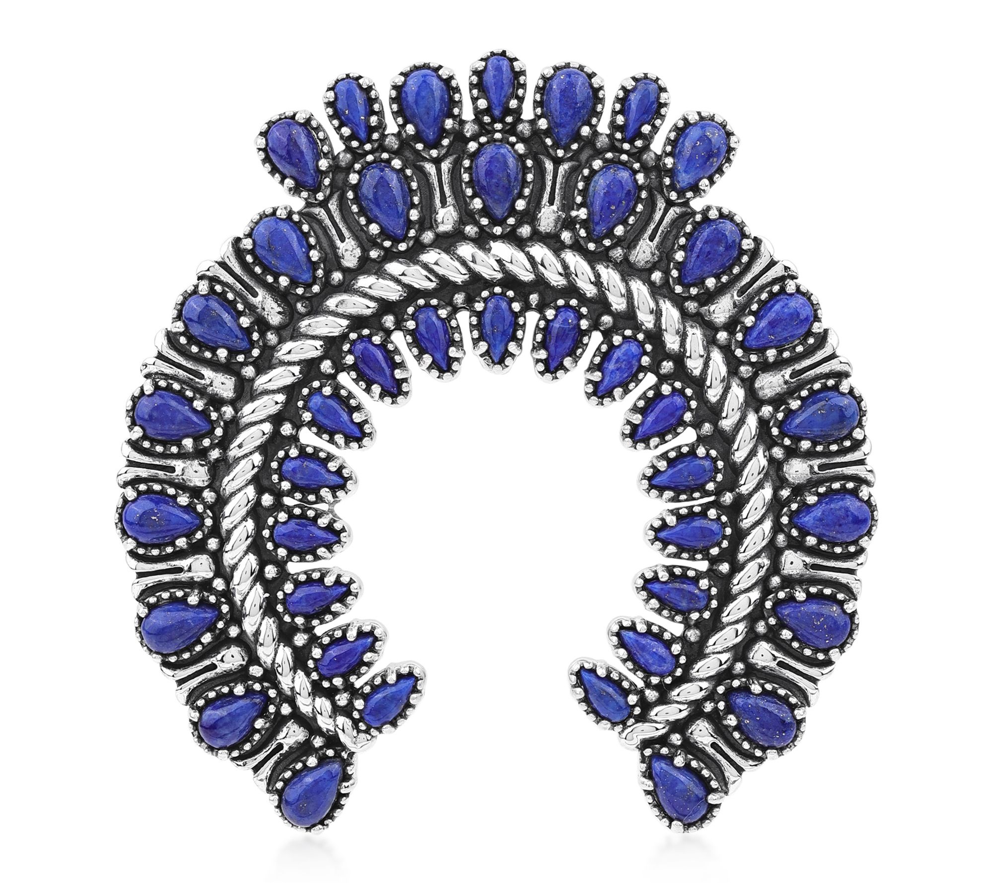 American West Sterling Lapis Petit Point Naja Enhancer