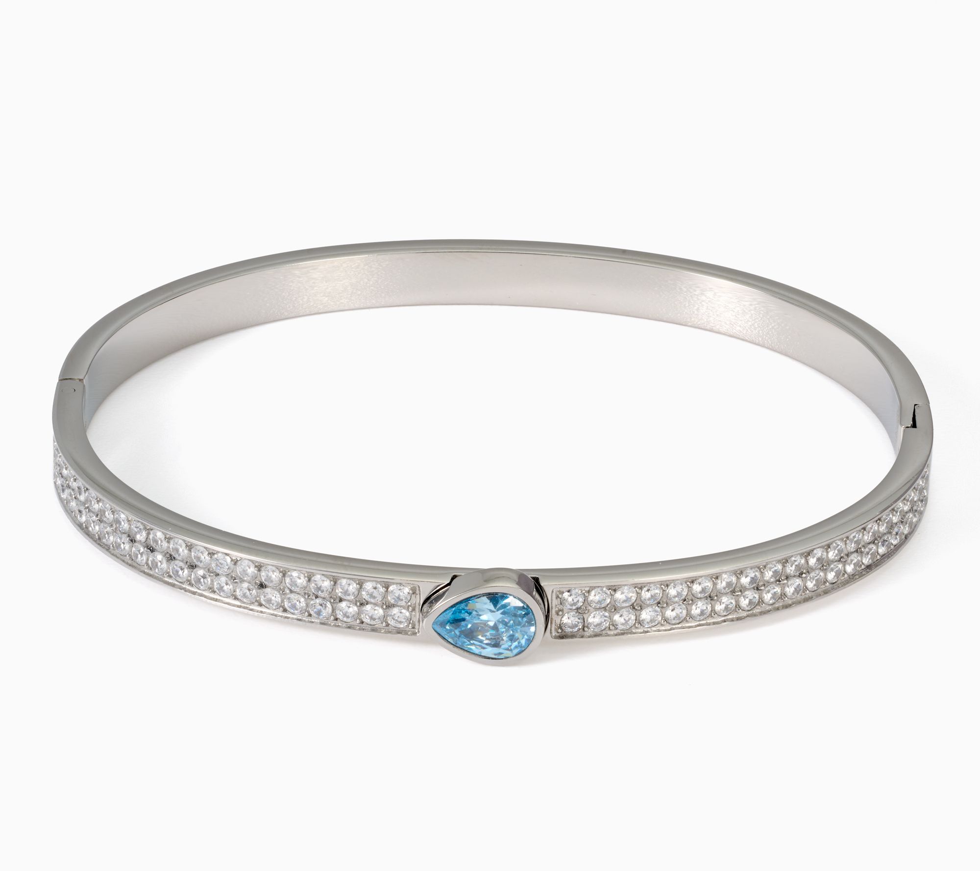  Steel by Diamonique Birthstone Bangle Bracelet