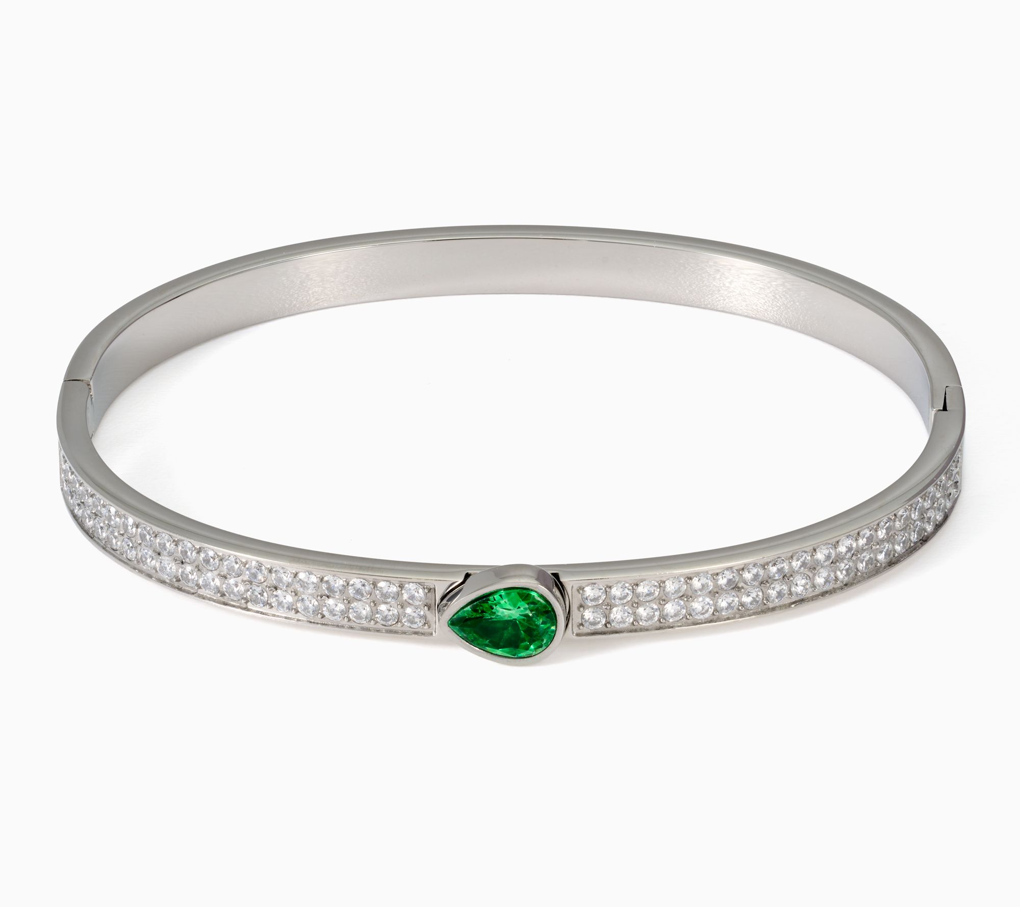 Steel by Diamonique Birthstone Bangle Bracelet