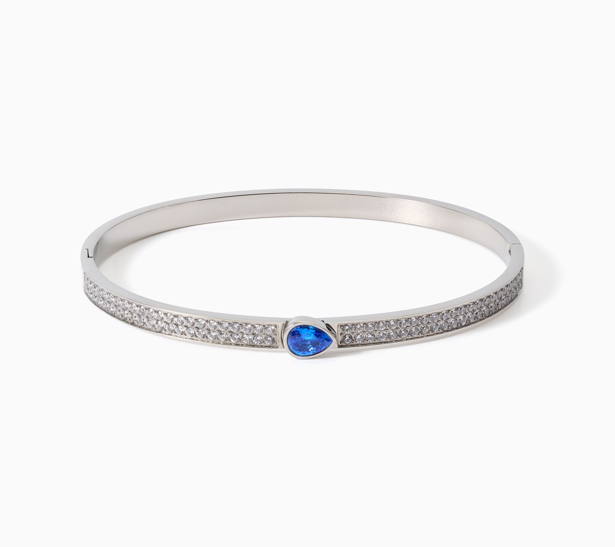 Steel by Diamonique Birthstone Bangle Bracelet