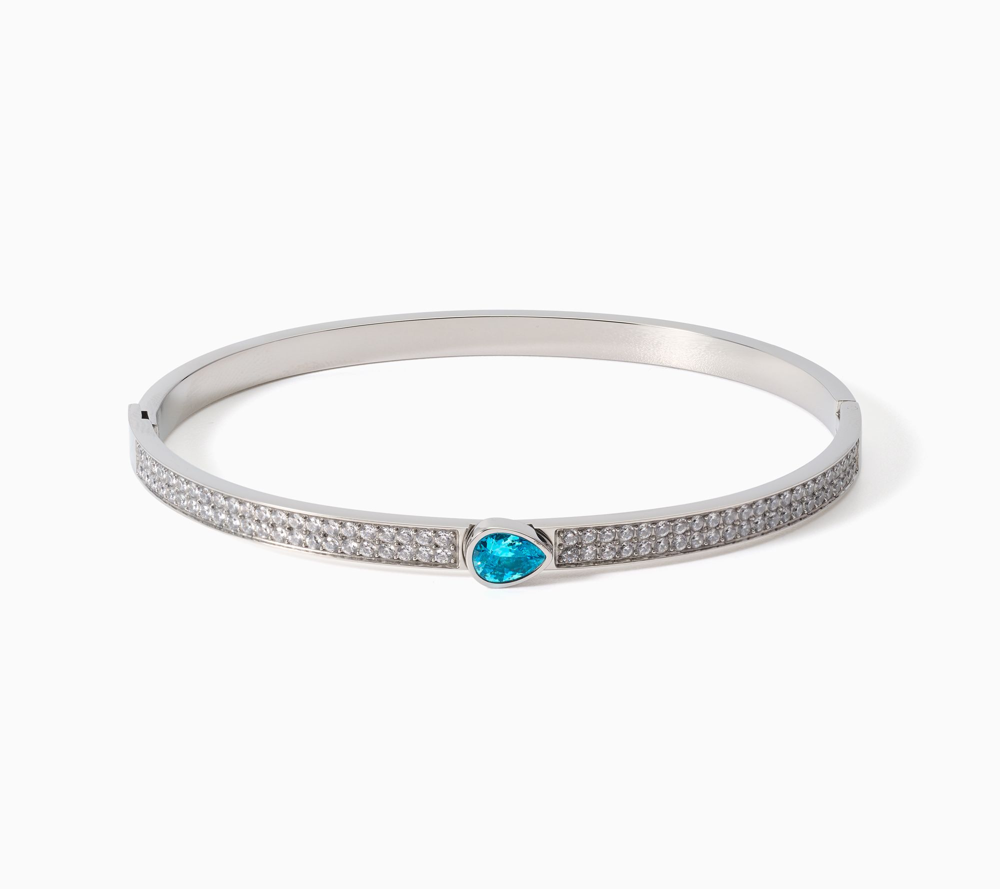 Steel by Diamonique Birthstone Bangle Bracelet