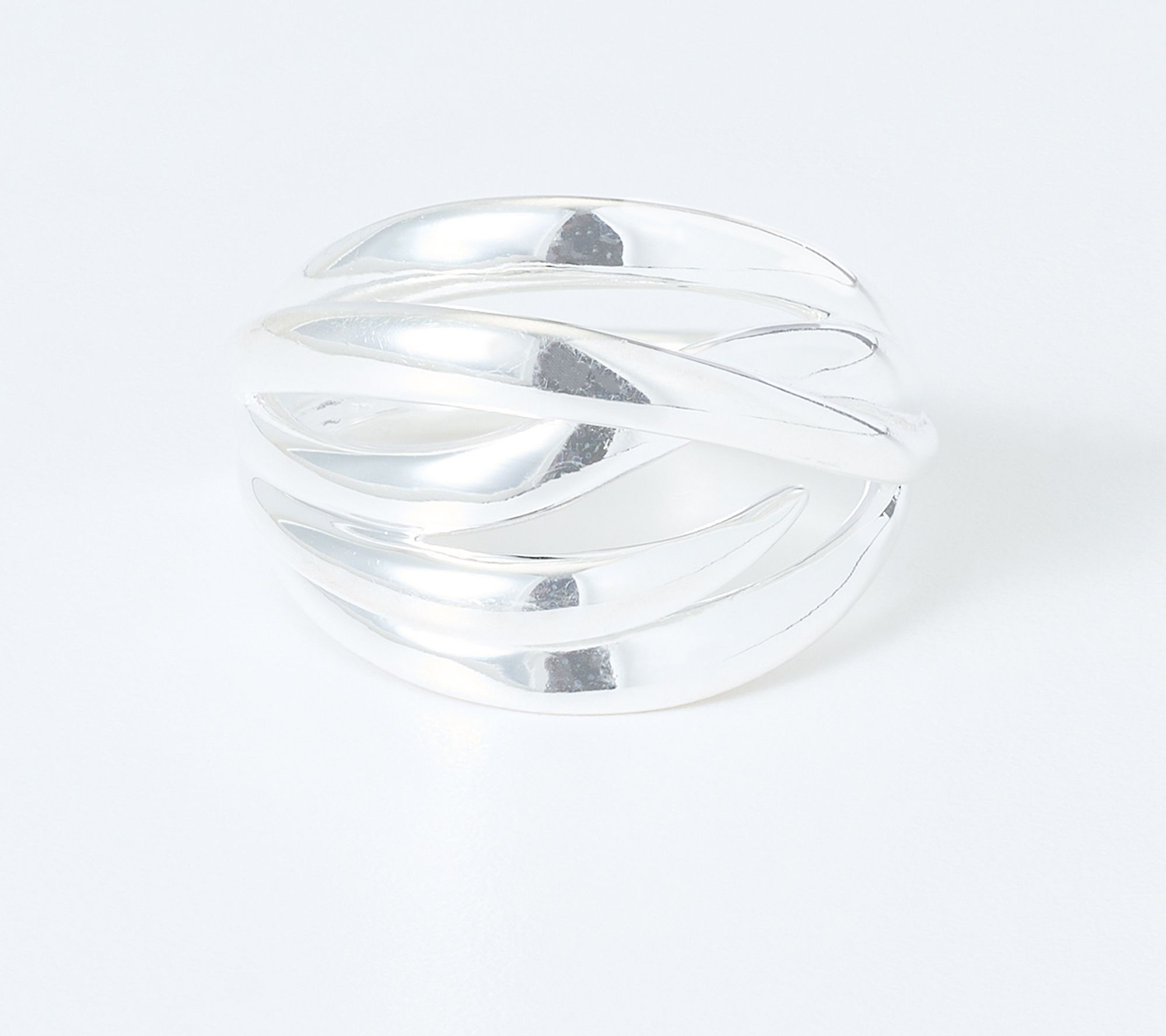 Ultrafine 950 Silver Graduated Bypass Ring