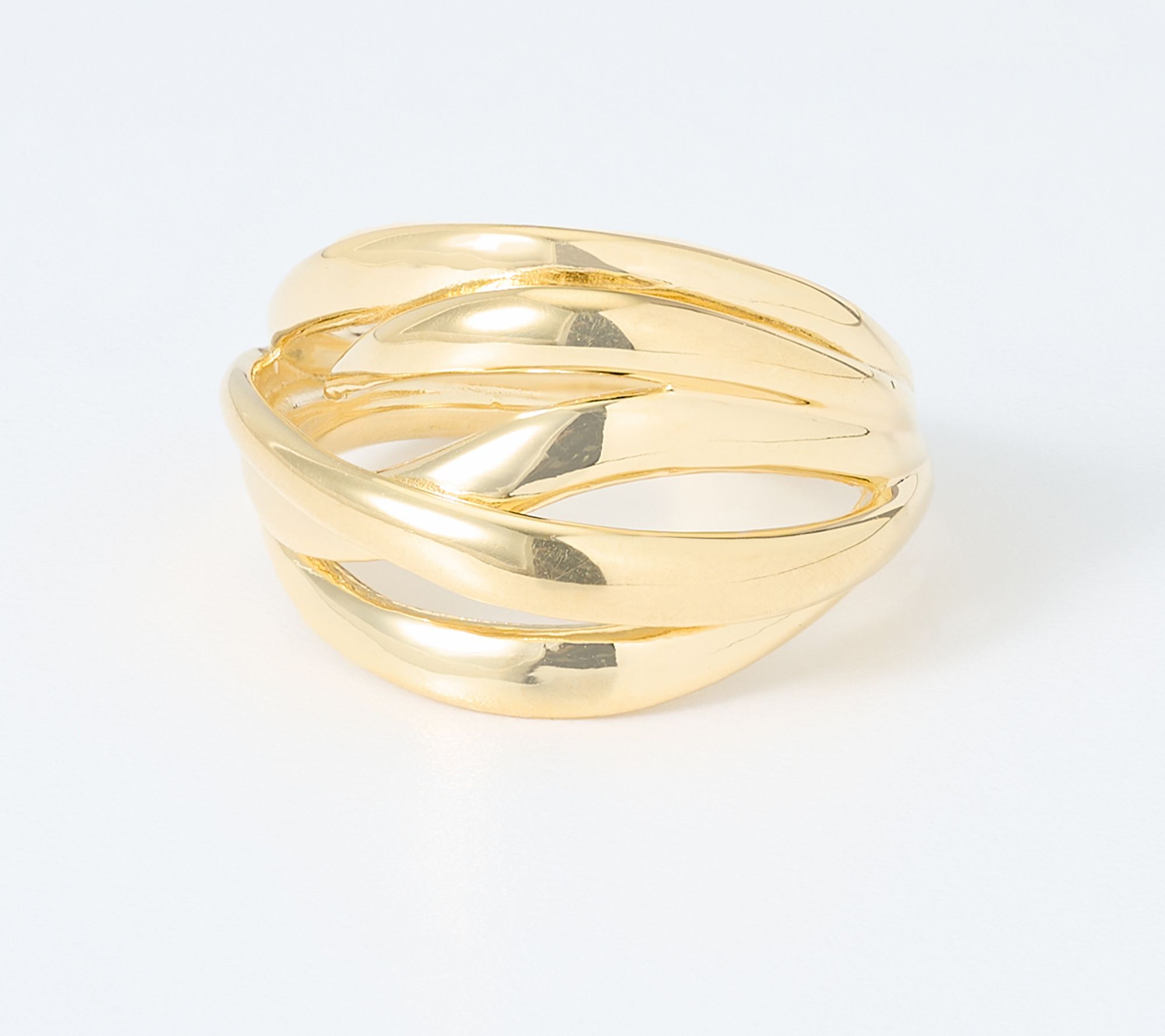 Ultrafine 950 Silver Graduated Bypass Ring