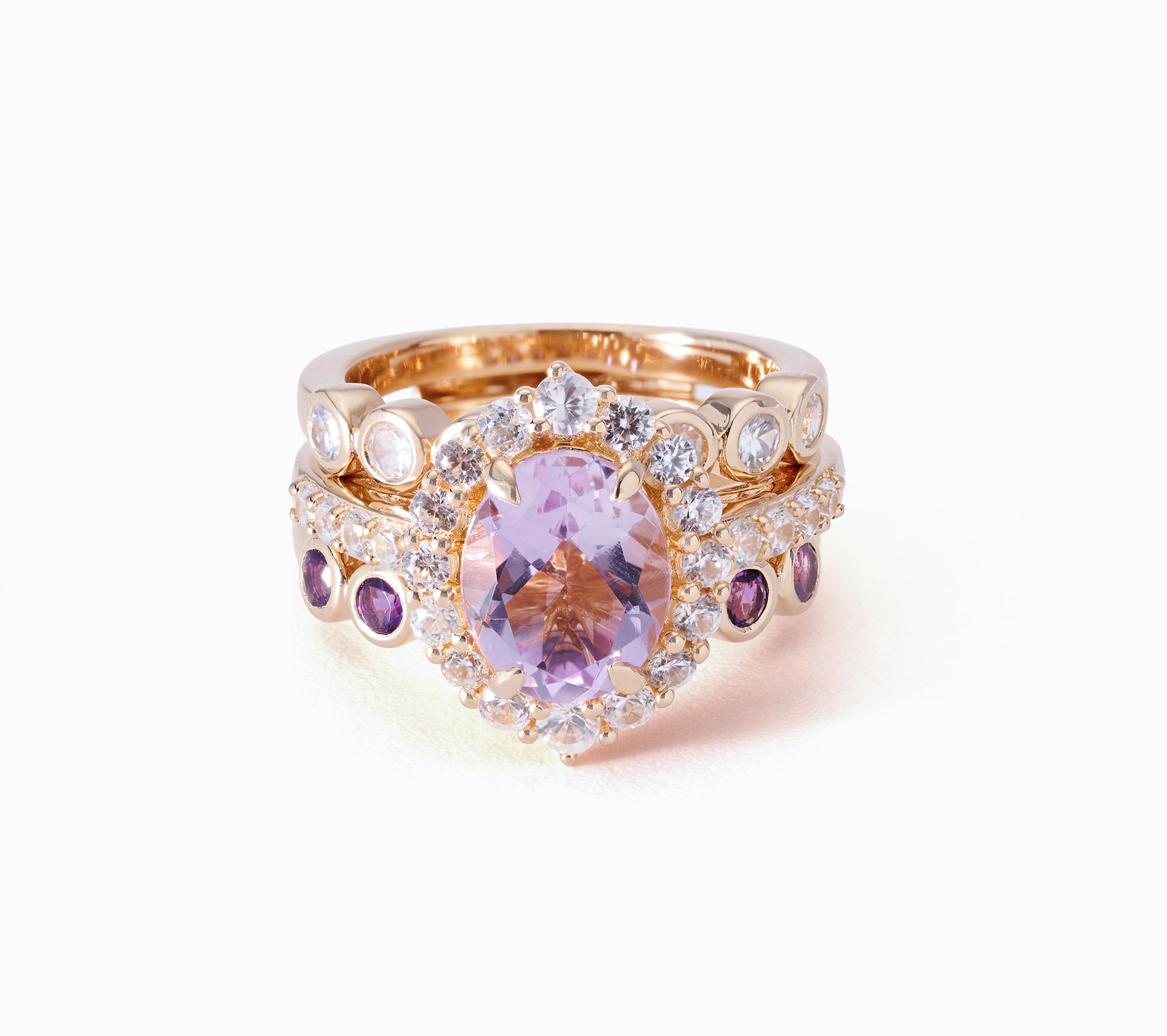 Affinity Gems Vintage Setting Halo Ring, Sterling