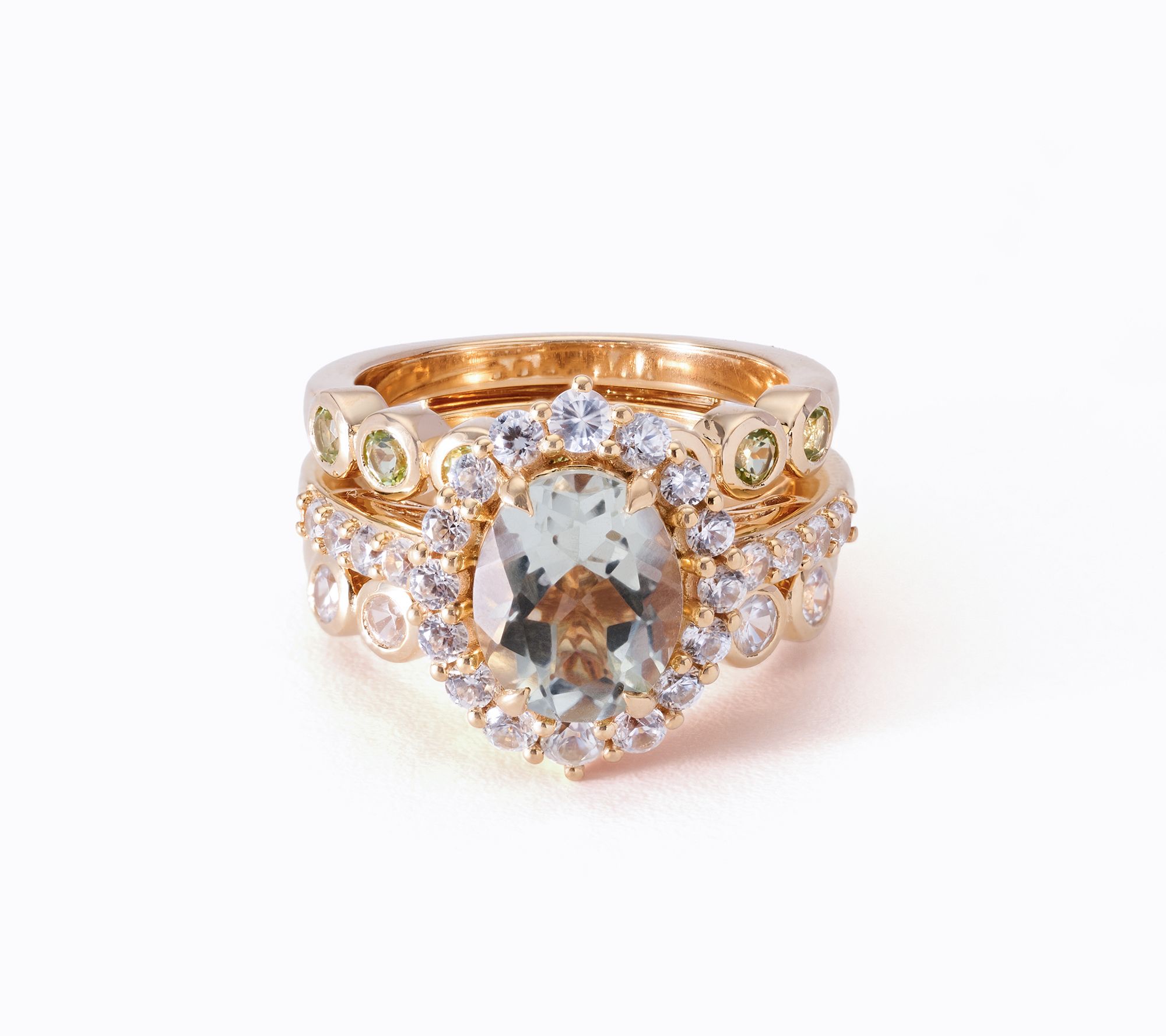 Affinity Gems Vintage Setting Halo Ring, Sterling