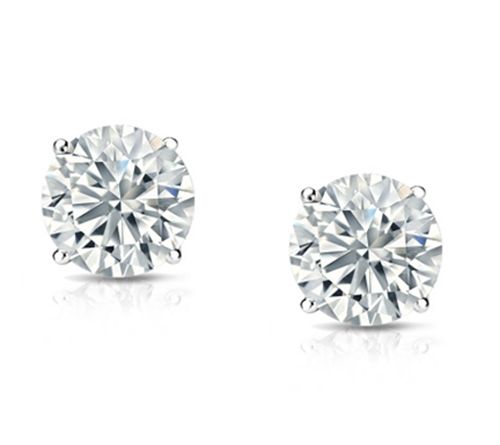 Affinity 1.00 cttw Diamond Earrings, 14K Gold - QVC.com