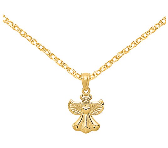 Angel Jewelry Pendant 14K Yellow Gold