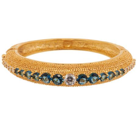 Jacqueline Kennedy Simulated Sapphire Bold Bangle - Page 1 — QVC.com