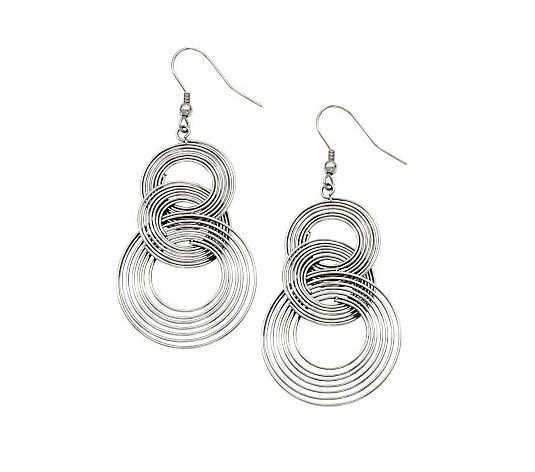 Steel by Design Multi-Circle Dangle Earrings