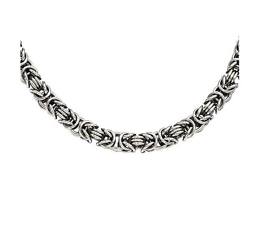 Steel By Design 18" Fancy Byzantine Chain Necklace