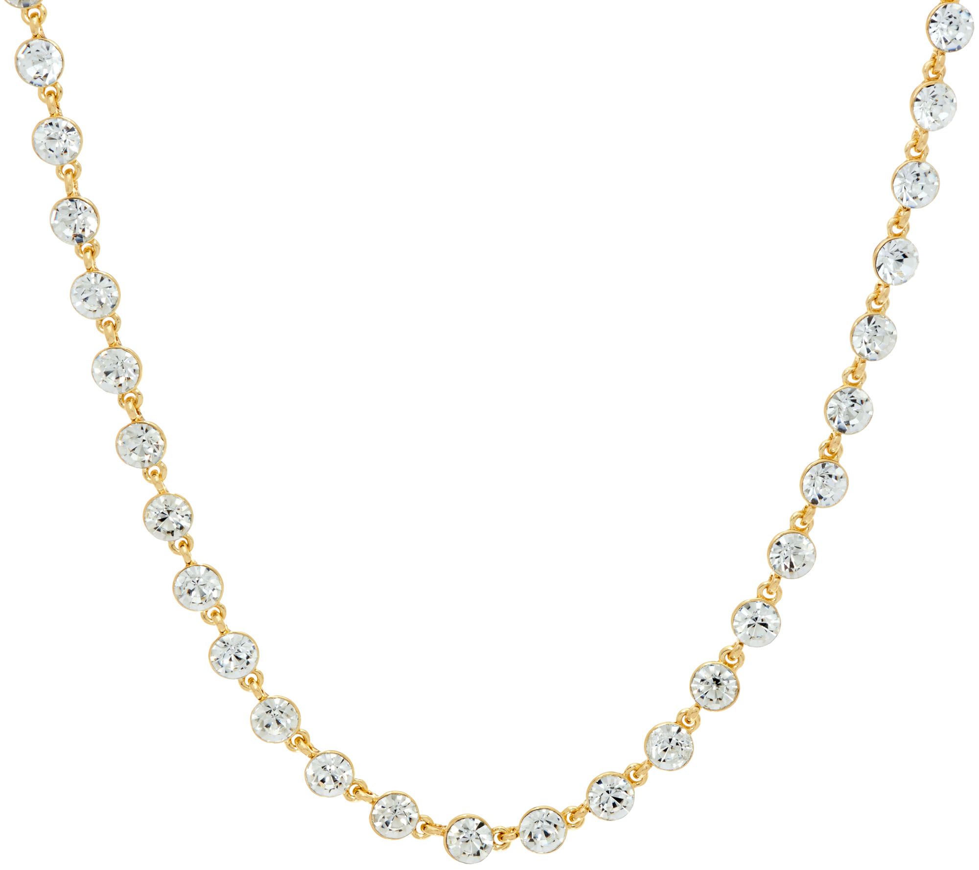 As Is Isaac Mizrahi Live 36 Faceted Crystal Necklace QVC