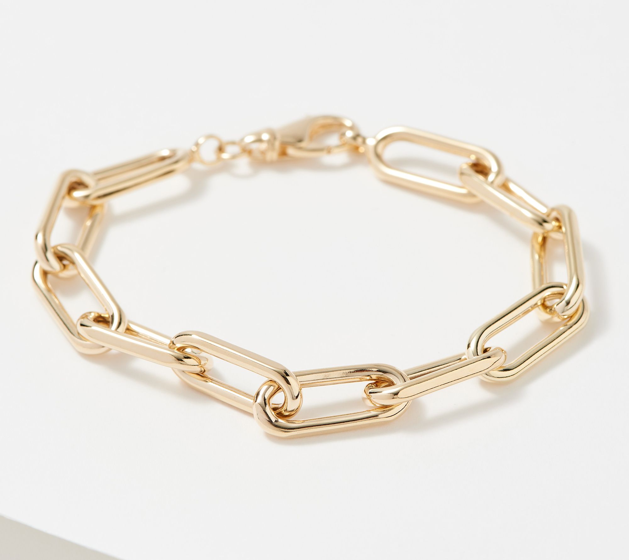 Sterling Silver Paperclip Chain Bracelet 9.1-10.8g, By Silver Style -  QVC.com