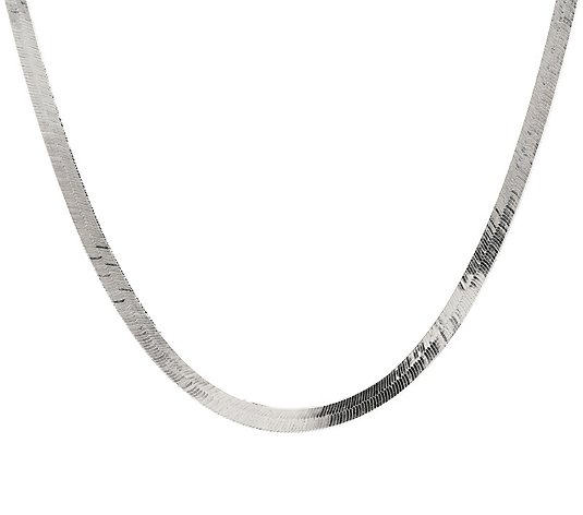 UltraFine Silver 18" Polished Herringbone Neckl ace, 6.8g