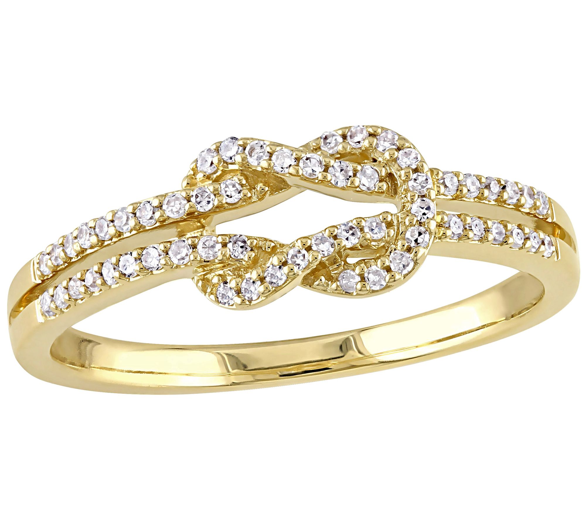 Affinity 0.15 cttw Diamond Knot Ring, 14K Yellow