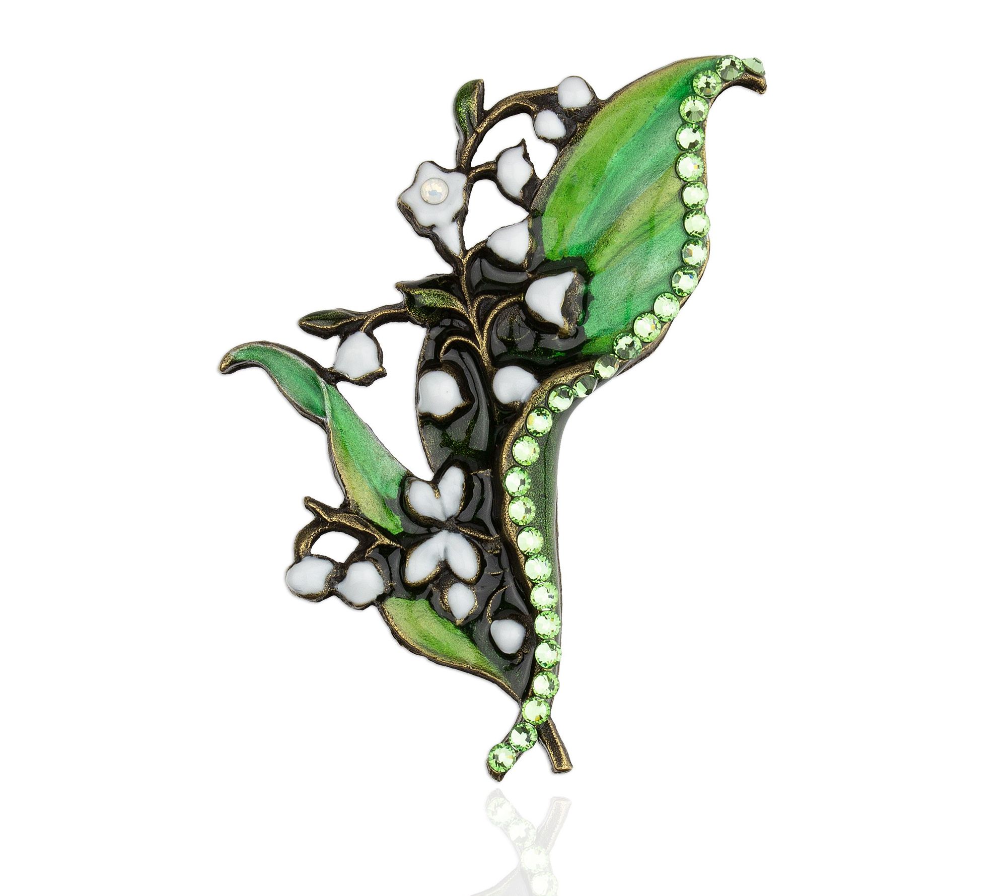 Anne Koplik Lily of the Valley Crystal Pin