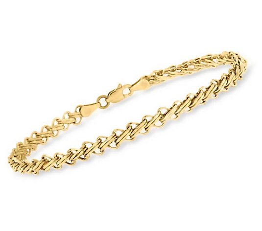 Alkeme 14K Gold Double Bar Link Bracelet