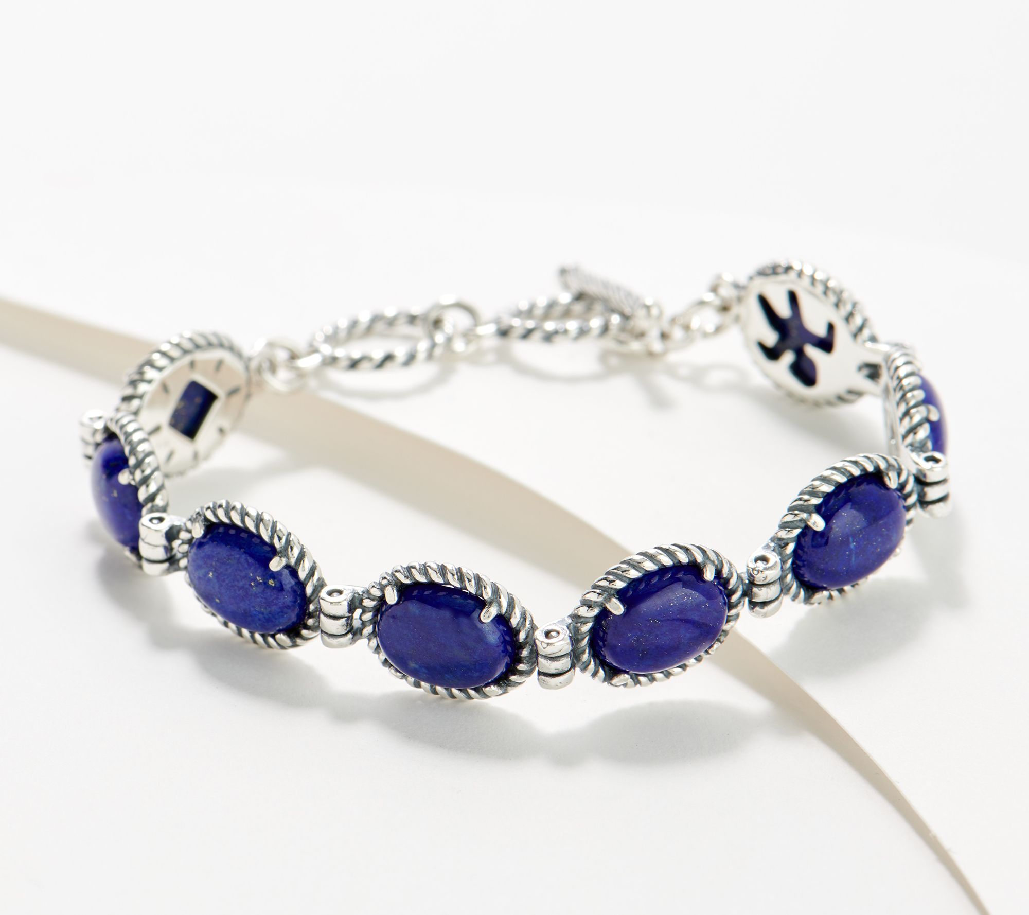 As Is American West Sterling Symbol Gemstone Tennis Bracelet