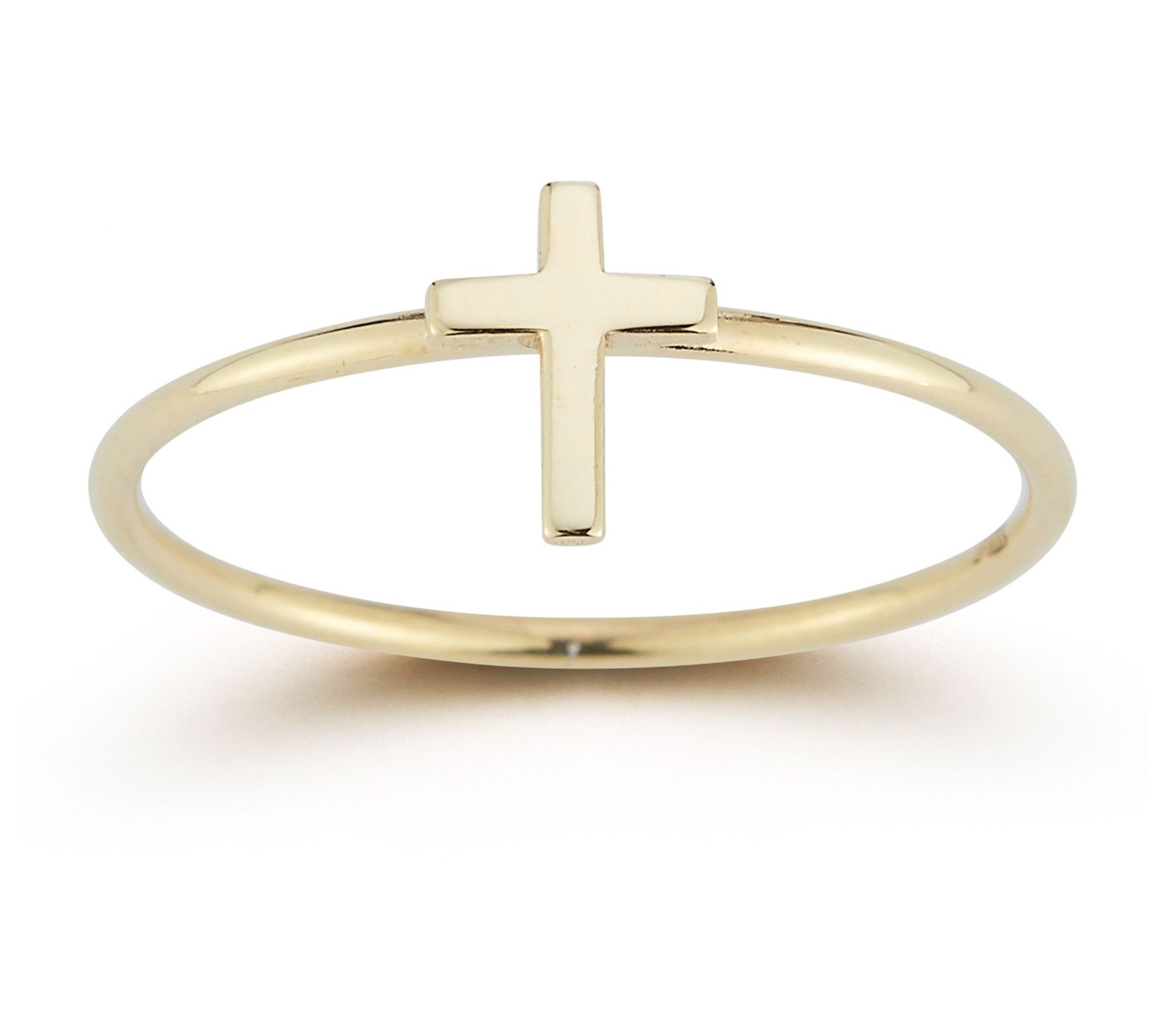 Luminosa Gold Cross Ring, 14K
