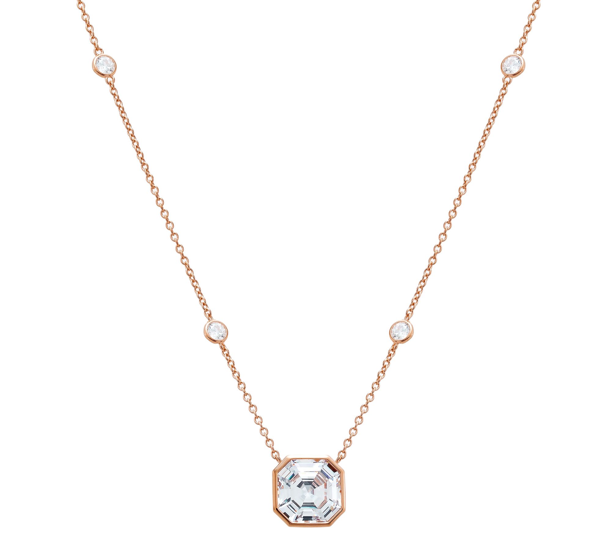 Diamonique x Jennifer Miller 8.85 cttw Necklace , Sterling - QVC.com