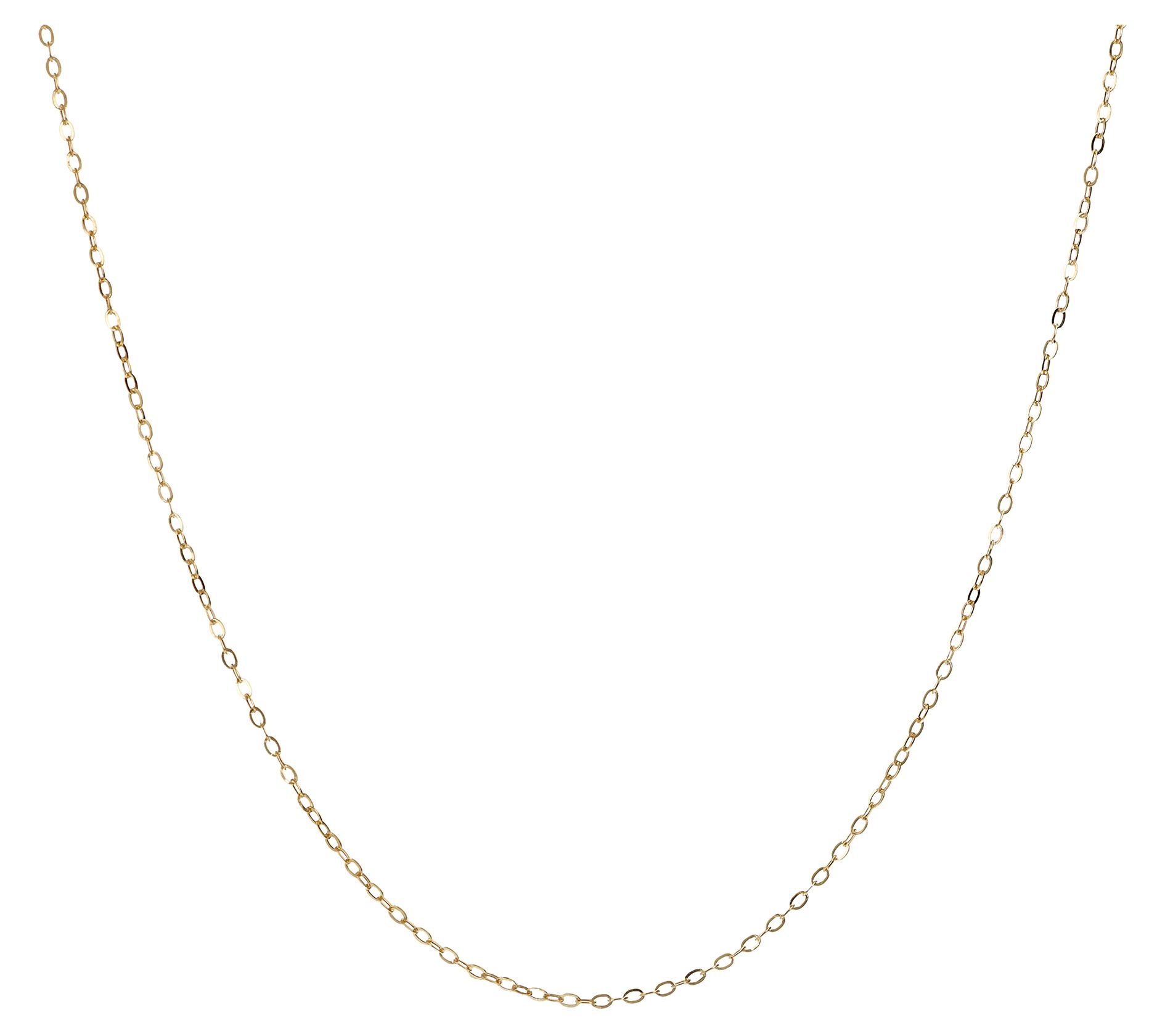 Italian Gold 15" Fine Oval Link Chain Necklace, 10K