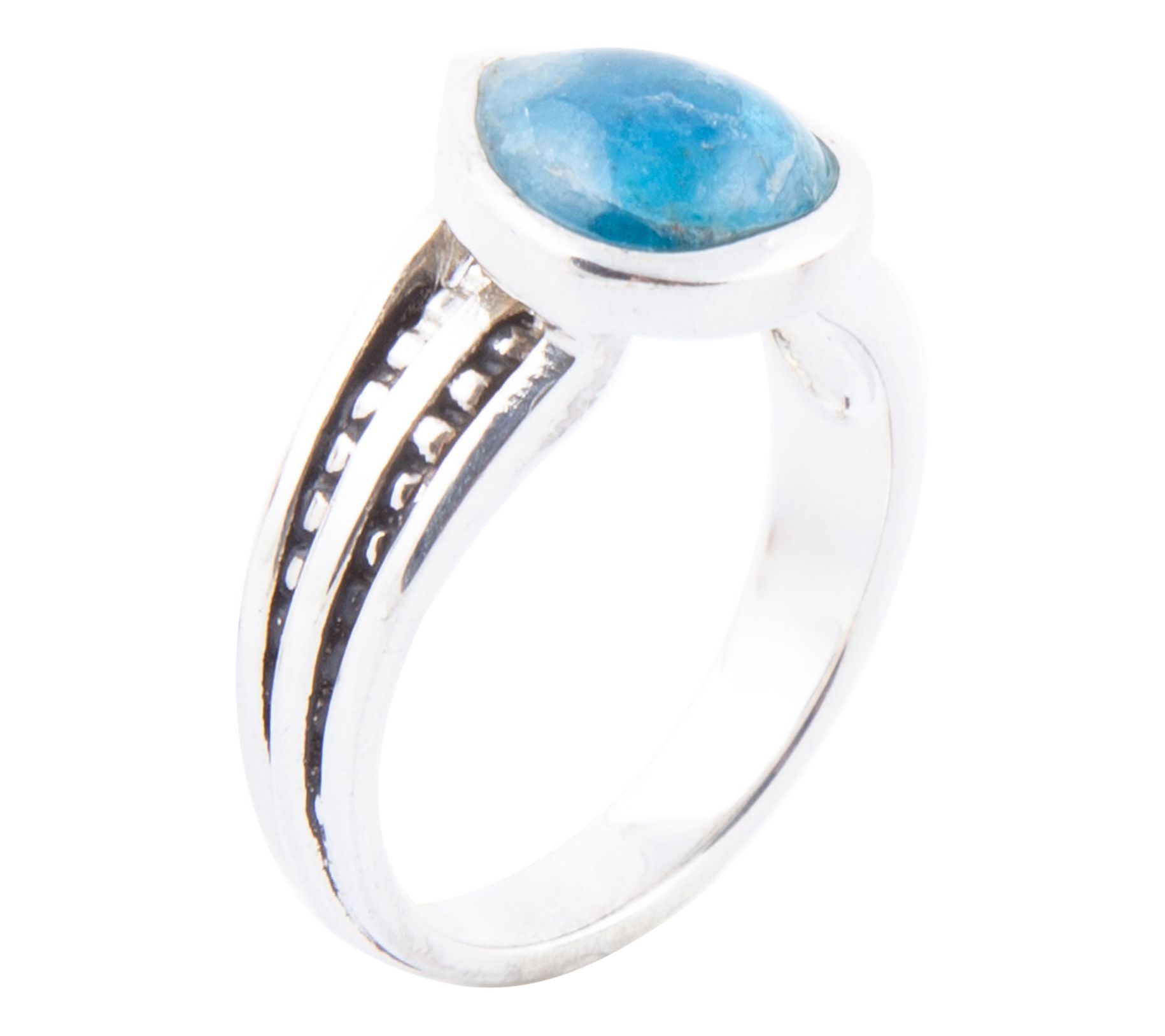 Barse Artisan Crafted Sterling Silver Astro Blue Apatite Ring