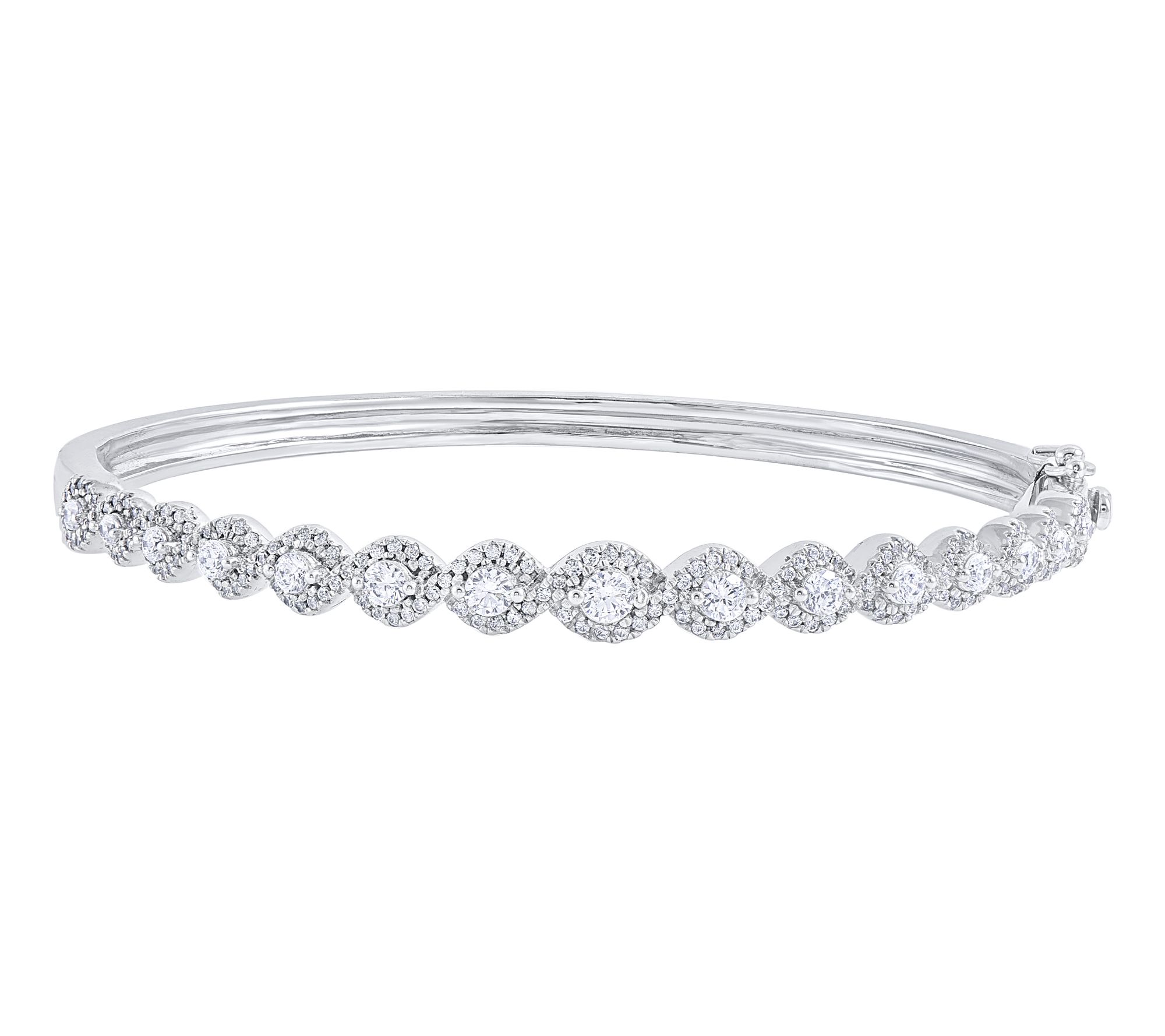 Affinity Diamonds 1.50 cttw Halo Bangle, 14K White Gold