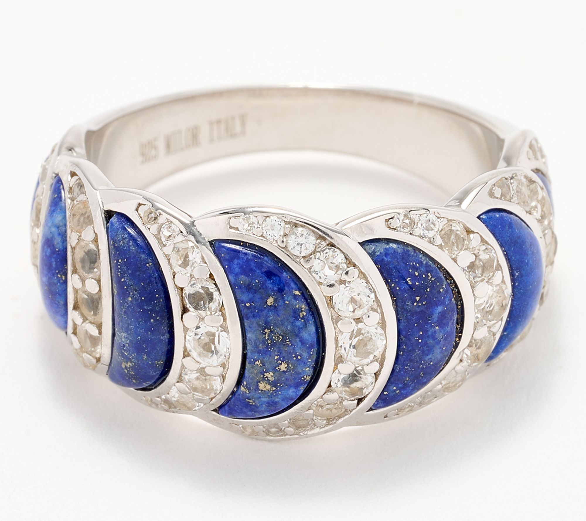 David Markstein Sterling Silver Gemstone Band Ring