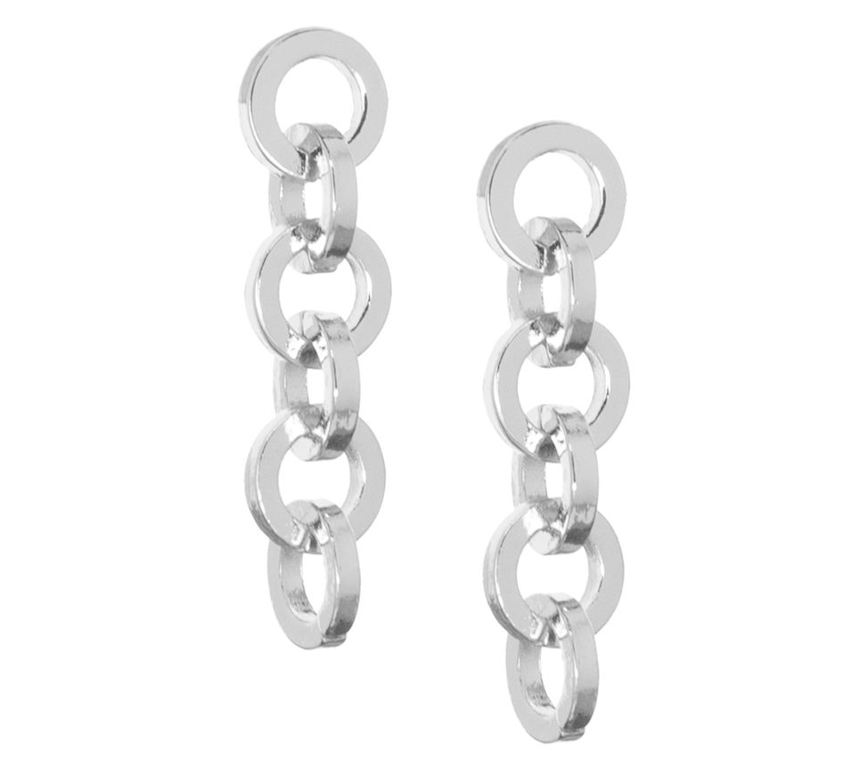Marlyn Schiff Interlocking Rolo Link Dangle Earrings