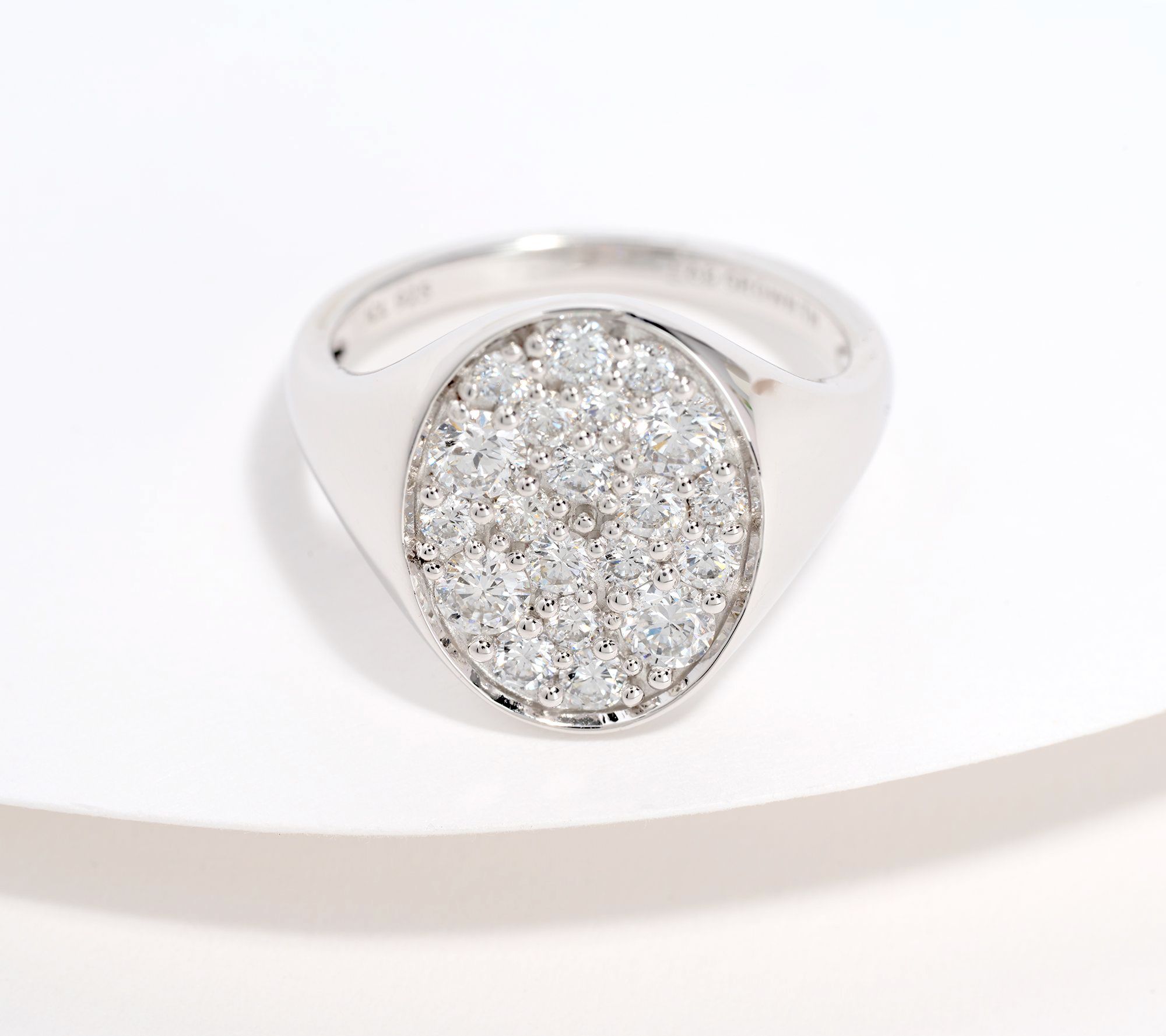 JEN by Jennifer Miller Lab Grown Diamond Pave Ring, Sterling