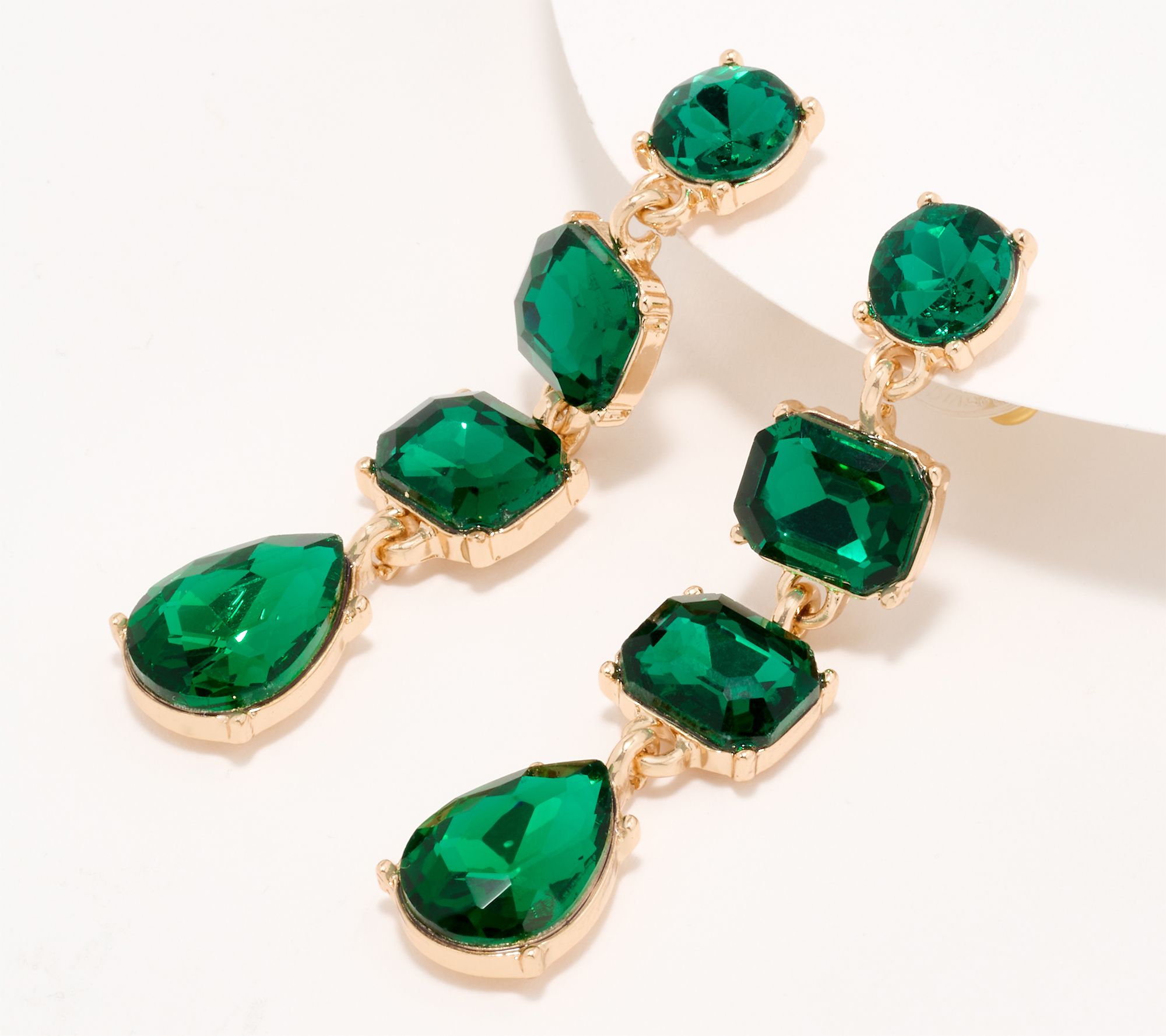 "As Is" Joan Rivers Mixed Shape Crystal Drop Earring