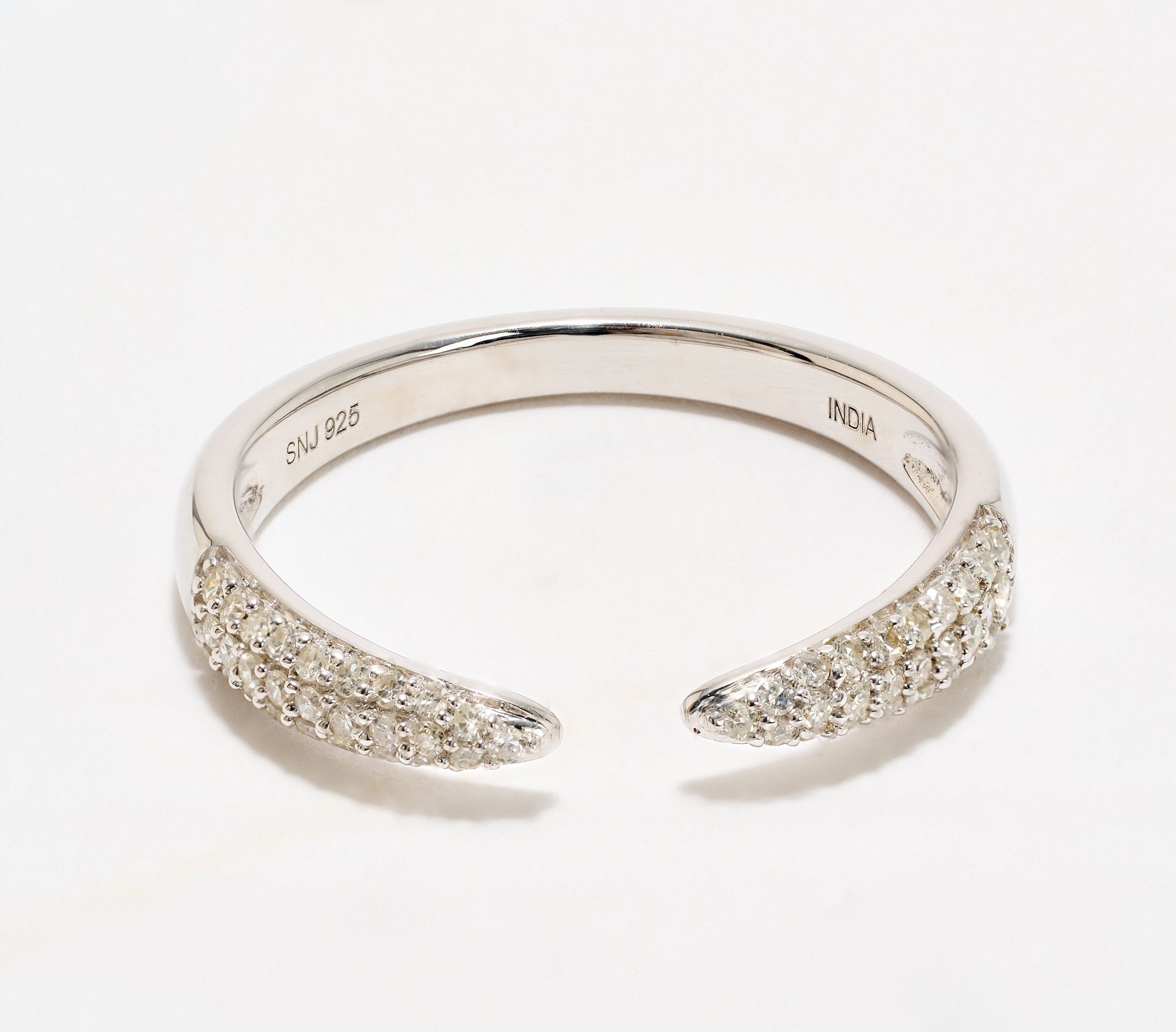 Affinity Diamonds 0.20 cttw Pave Claw Ring, Sterling Silver