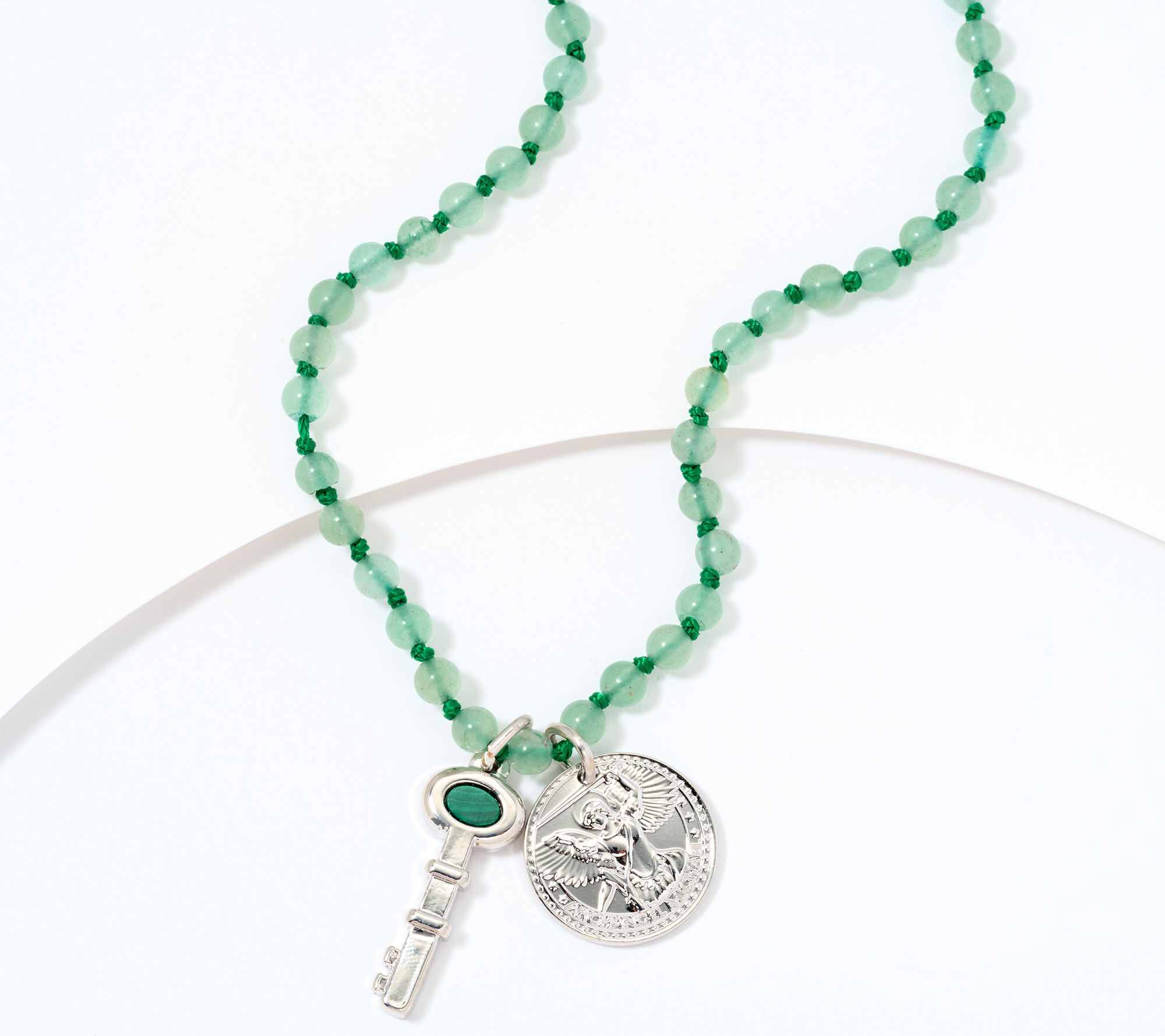 Divinely Guided by Theresa Caputo Quartz Hand-Knotted Charm Necklace