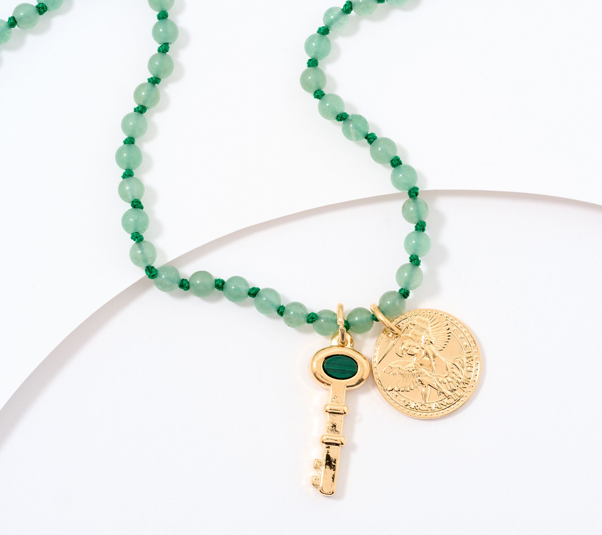 Divinely Guided by Theresa Caputo Quartz Hand-Knotted Charm Necklace