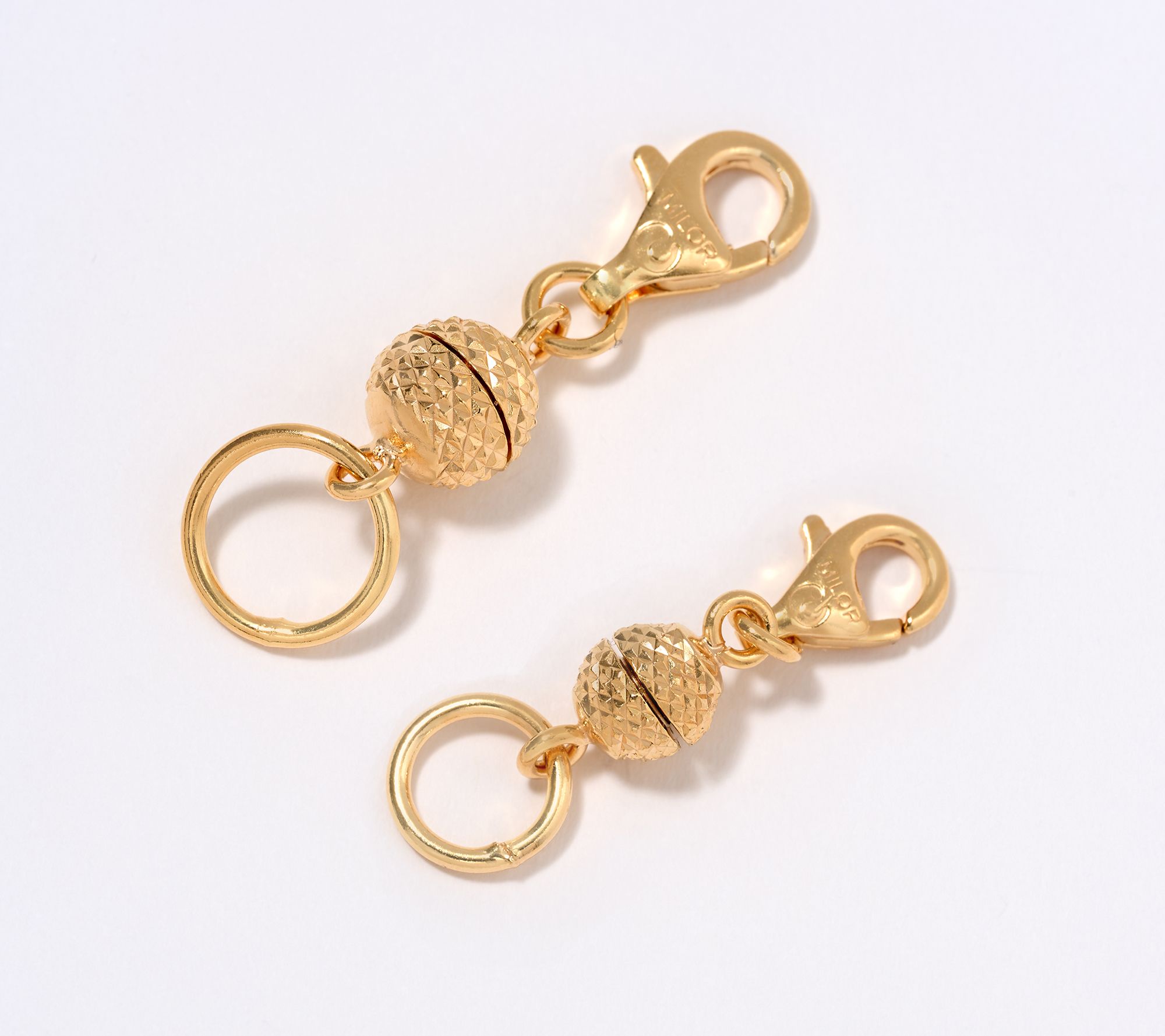 UltraFine 950 Silver Set of 2 Diamond Cut Magnetic Clasp