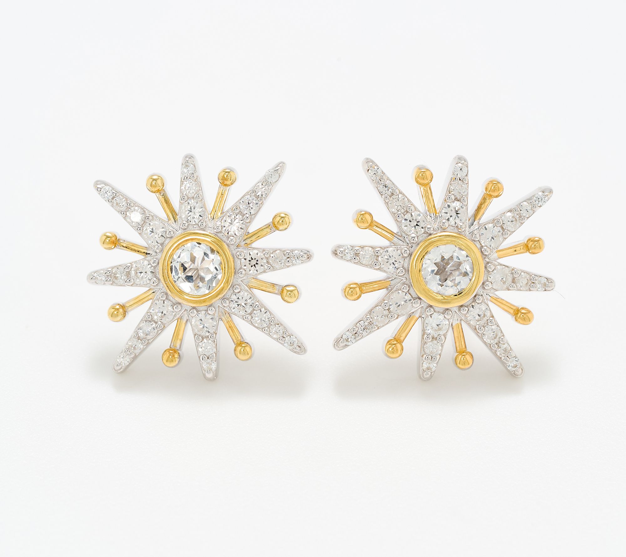 Dallas Prince Sterling Silver Harmony Pave Set Stud Earrings