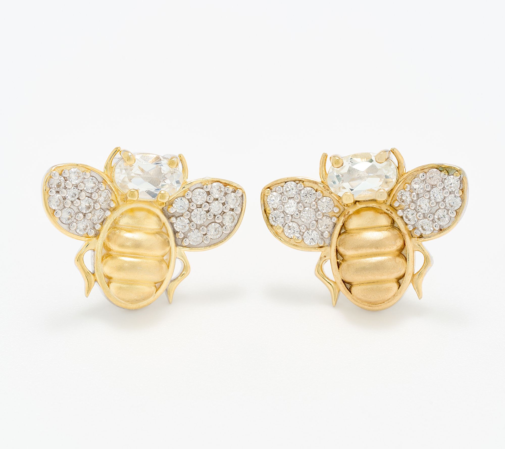 Dallas Prince Sterling Silver Harmony Pave Set Stud Earrings