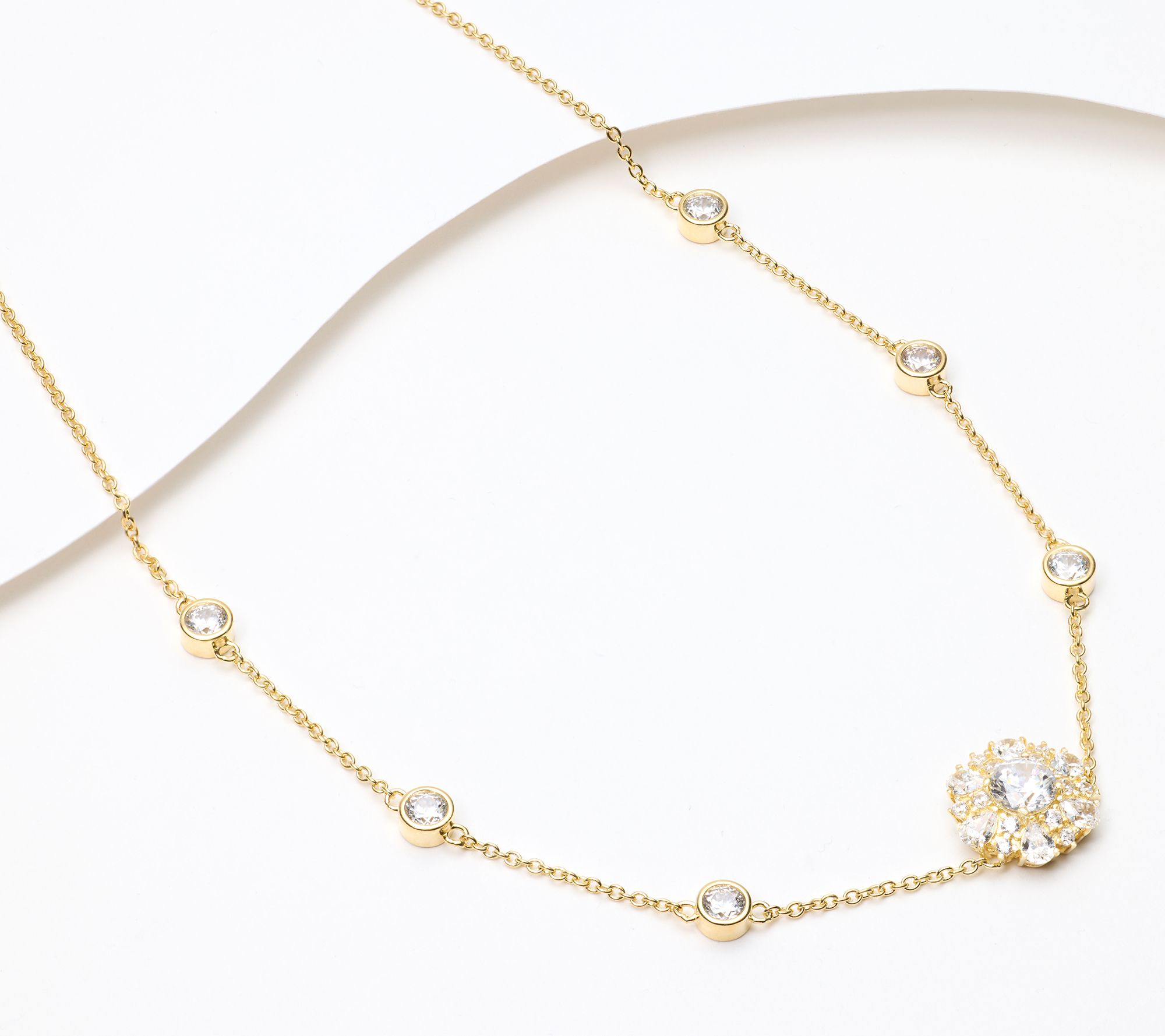 Diamonique x Kathy Levine Via Veneto Necklace, Sterling Silver