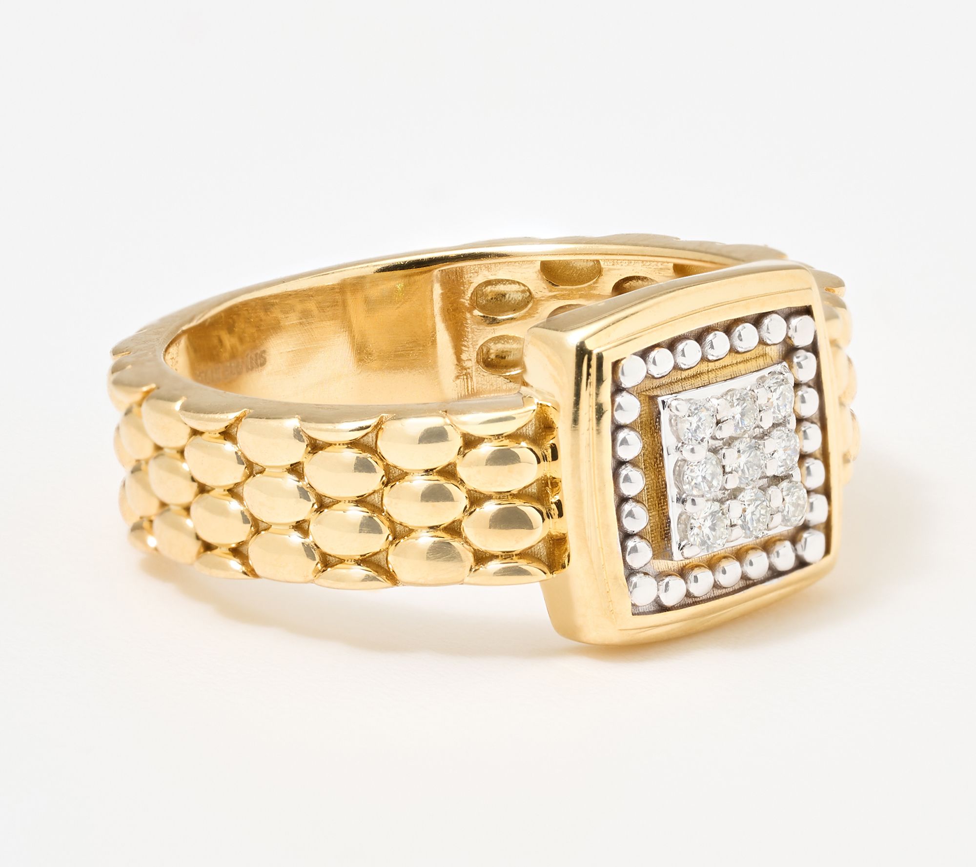 Affinity Diamonds .09 cttw Popcorn Detail Band Ring, Sterling