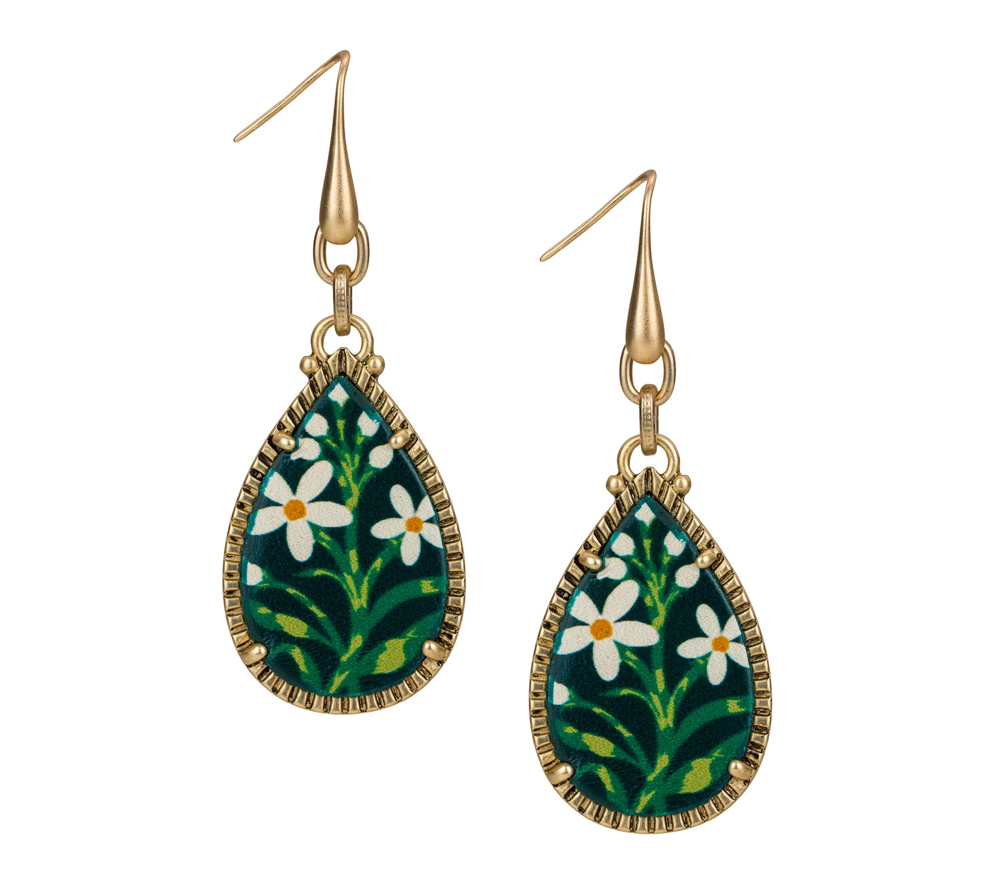 Patricia Nash Leather Inset Collection TeardropEarrings