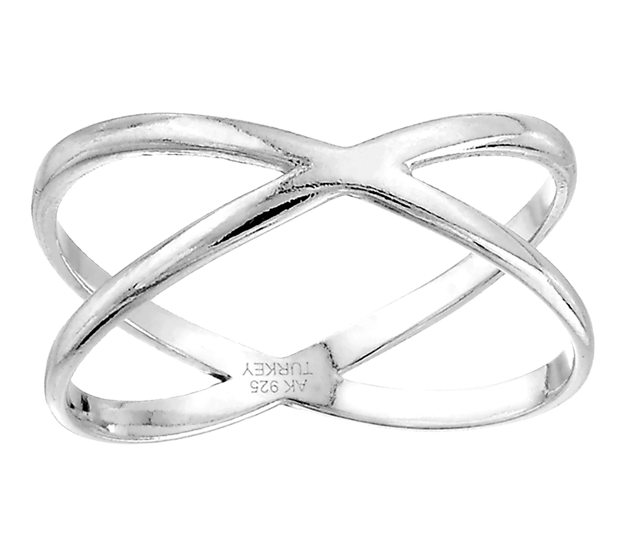 Silver Style Crisscross Design Ring, Sterling